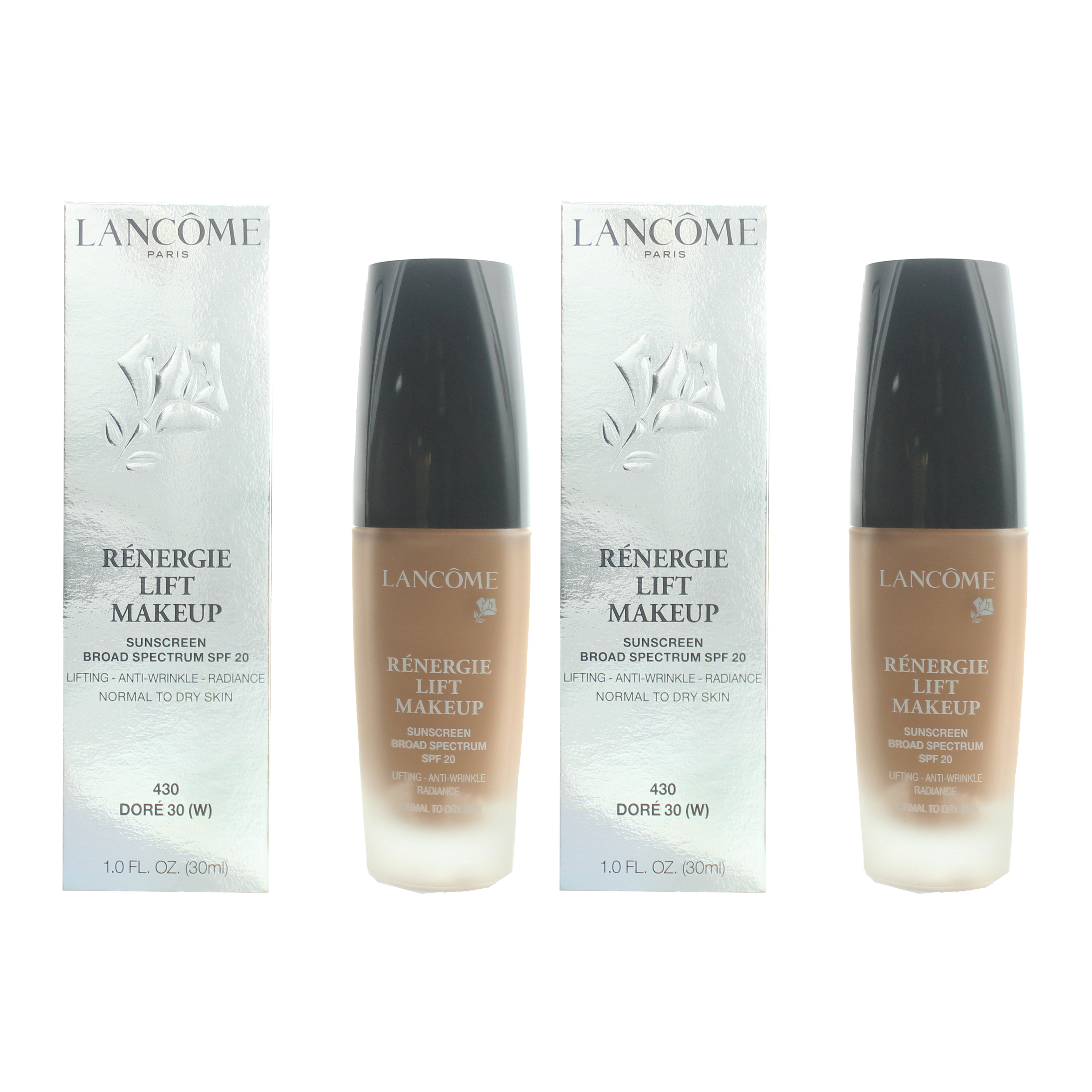 Lancome Womens Renergie Lift Makeup 30ml SPF 20 - 430 Dore 30 (W) Normal To Dry Skin X2 - NA - One Size