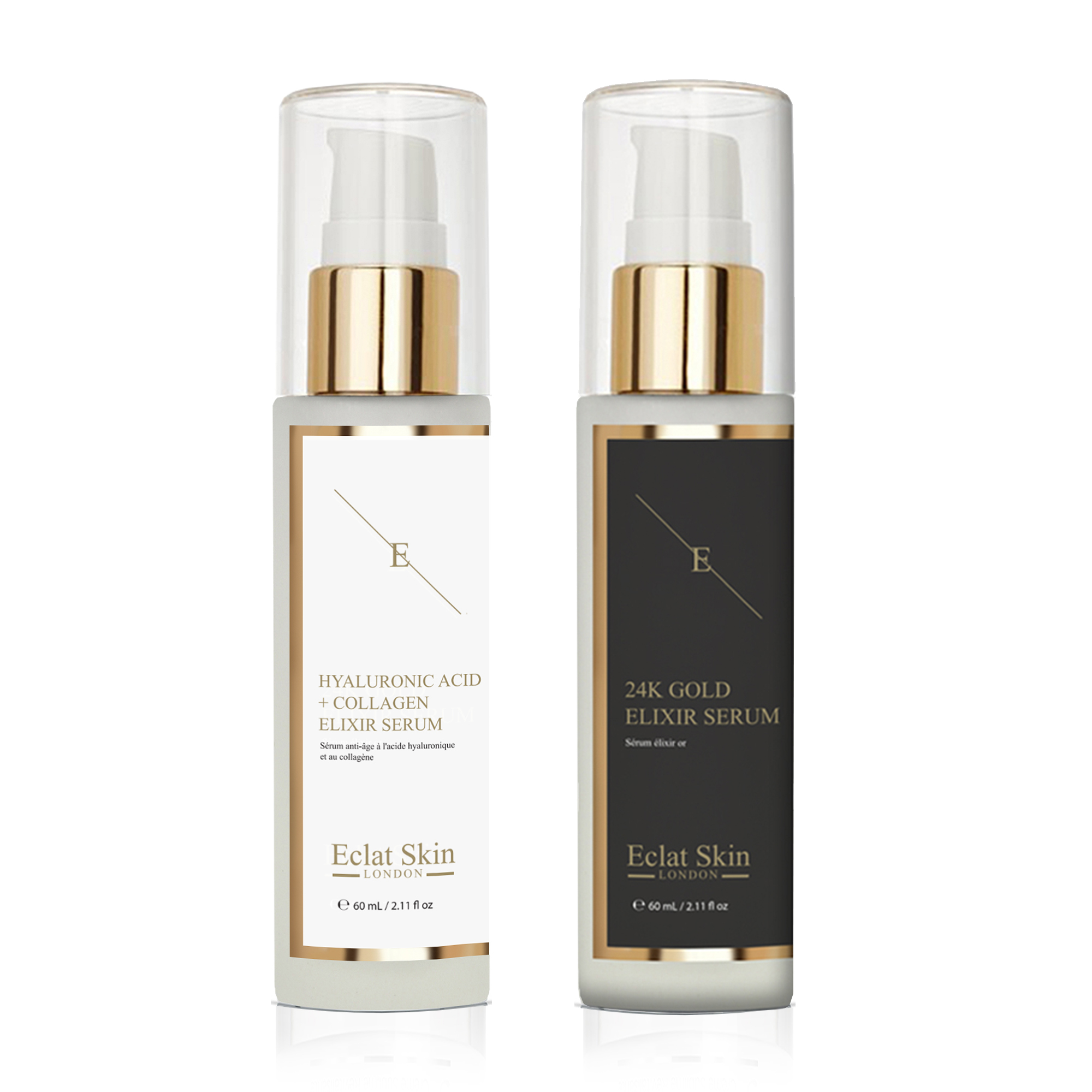 Eclat Skin London Unisex Anti-Wrinkle Elixir Serum 24K Gold - 60ml + Hyaluronic Acid & Collagen - - Cream - One Size