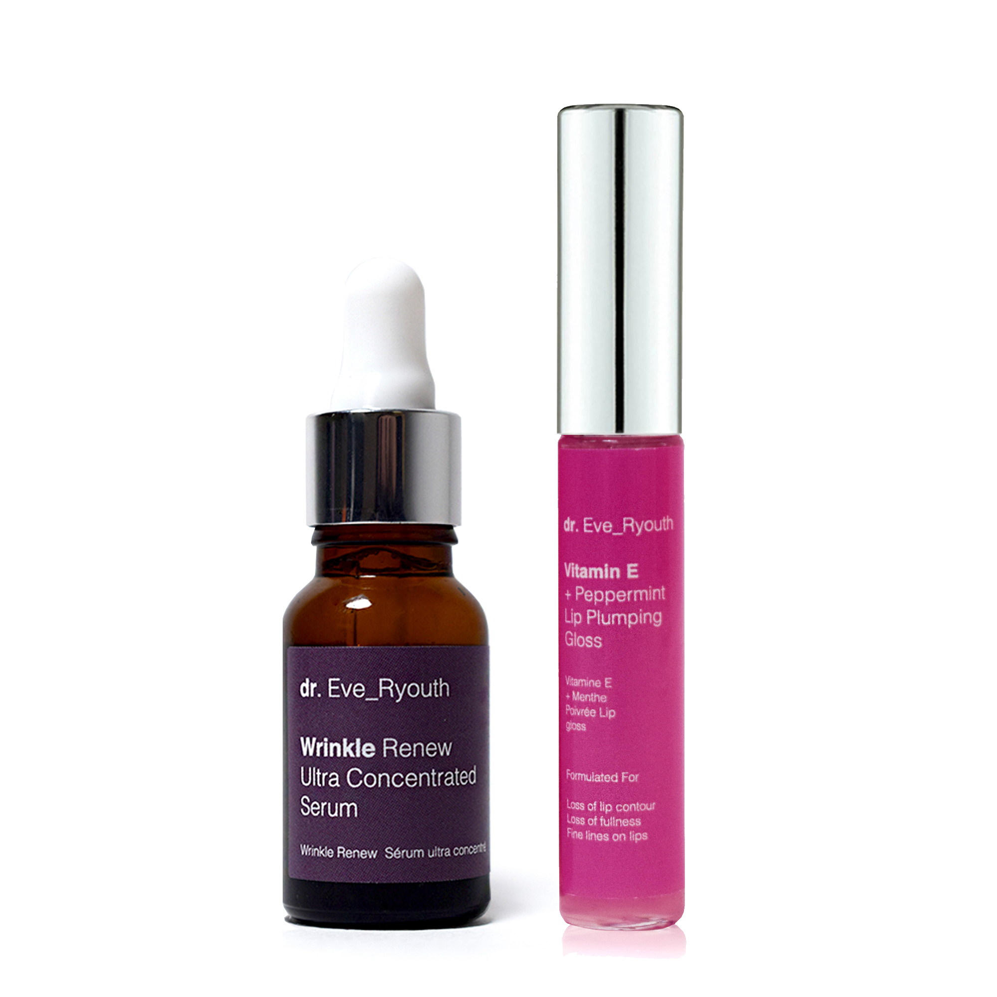 Dr. Eve_Ryouth Unisex Wrinkle Renew Ultra Concentrated Serum 15ml + Vitamin E and Peppermint Lip Plumps 8ml - NA - One Size