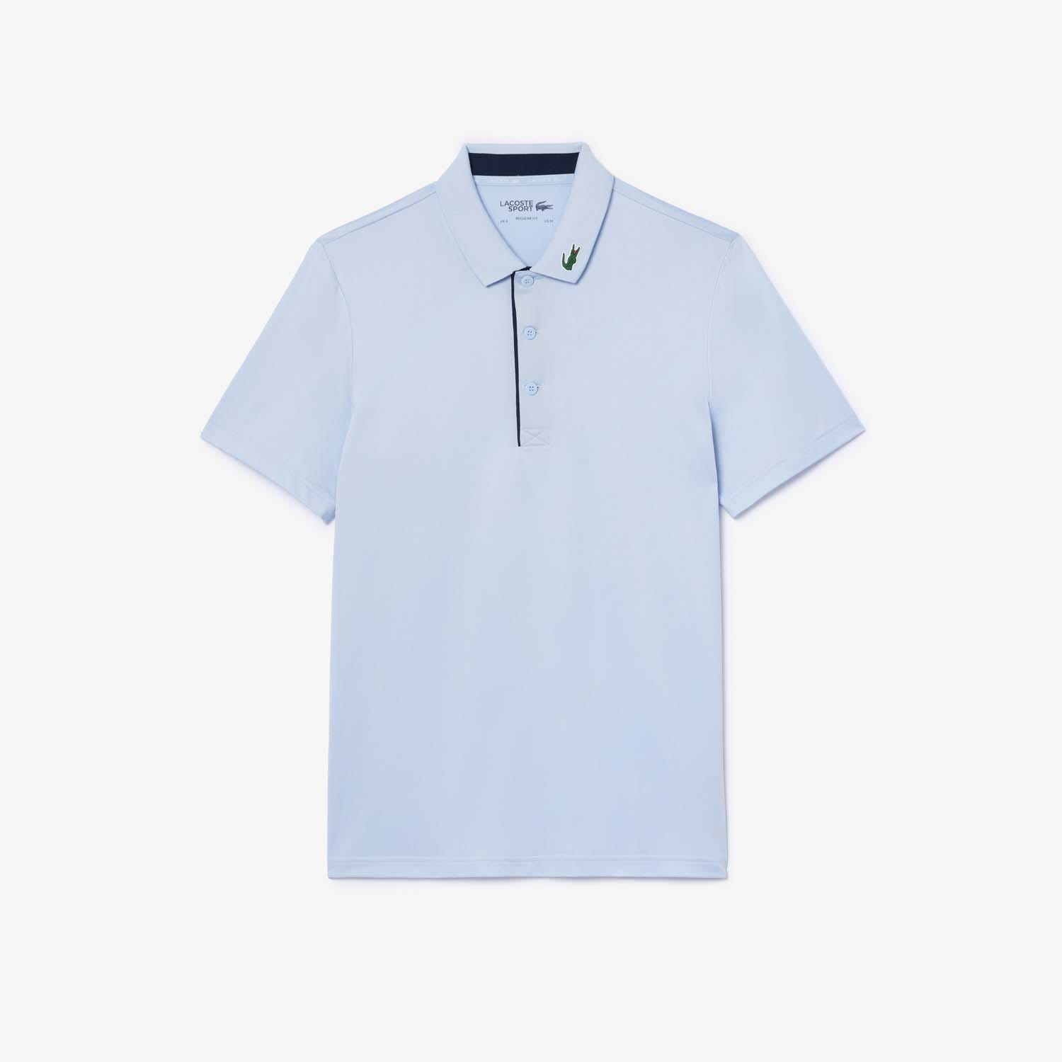 Lacoste Mens Sport Regular-Fit UV Protect Golf Polo Shirt in Blue - Size Medium