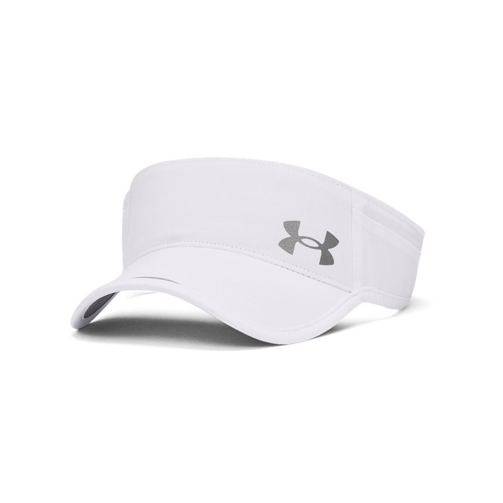 Under Armour Unisex Accessories Isochill Launch Run Visor in White material_polyester - Size Medium/Large