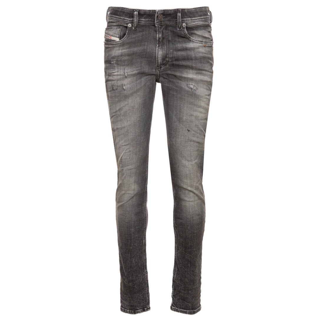 Diesel Mens Sleenker Fadeded Black Faded Denim Jeans - Grey material_cotton - Size 32W/30L