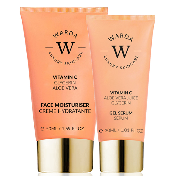 Warda Luxury skincare Unisex Skin Glow Boost Vitamin C Moisturiser 50m + C Gel Serum 30ml - Cream - One Size