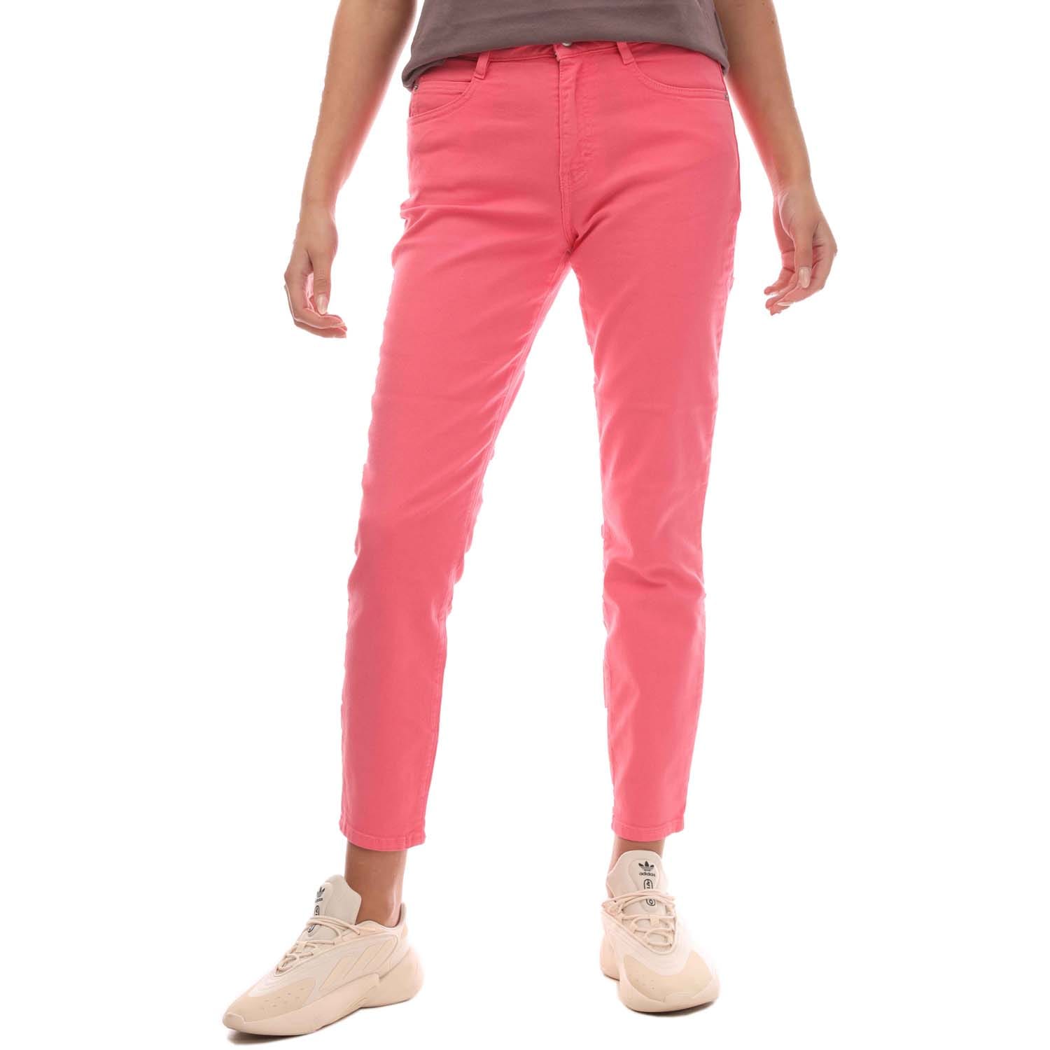 Boss Womenss Slim-Fit Cropped Jeans in Pink Denim - Size 28W/32L