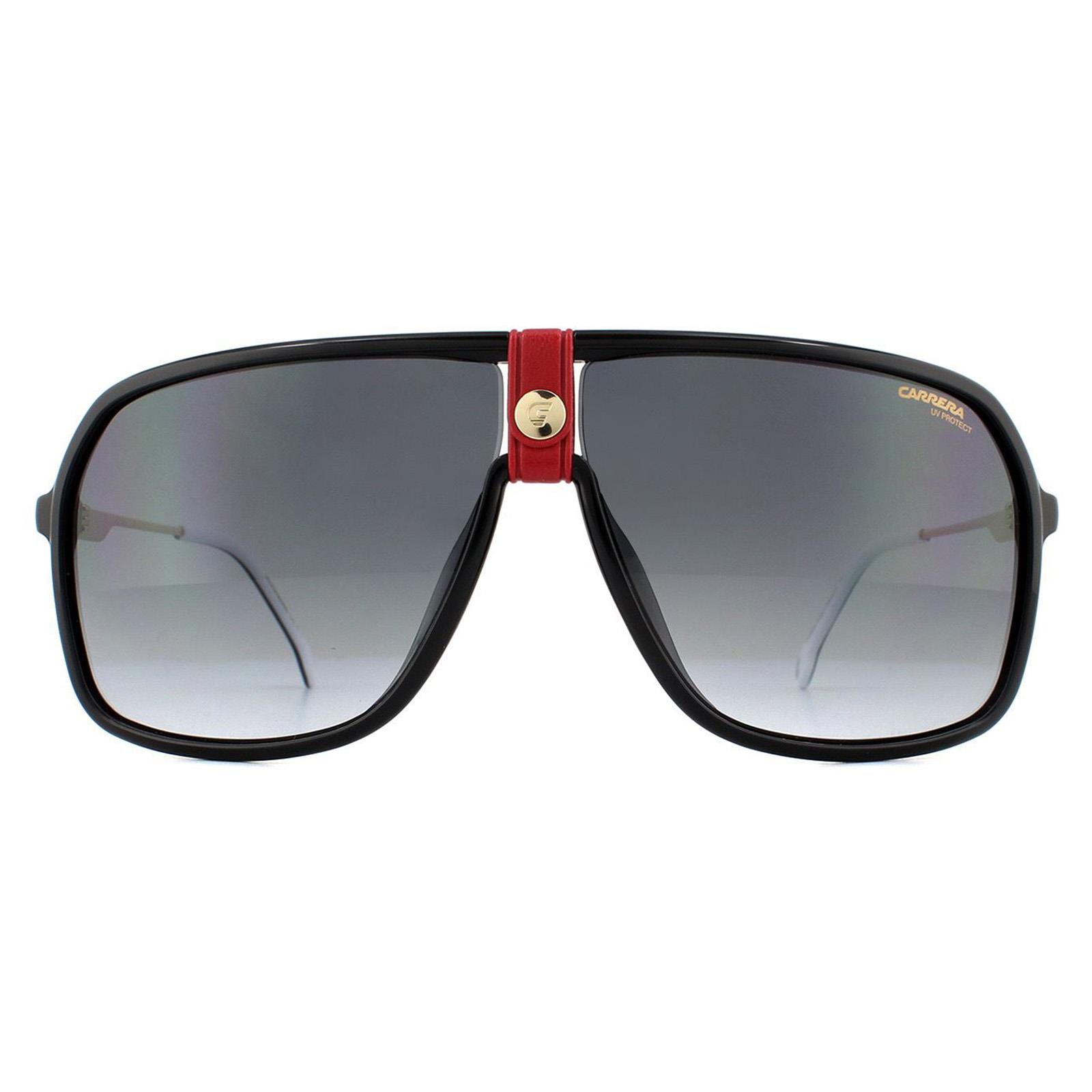 Carrera Aviator Mens Gold Red Dark Grey Gradient Sunglasses Metal - One Size