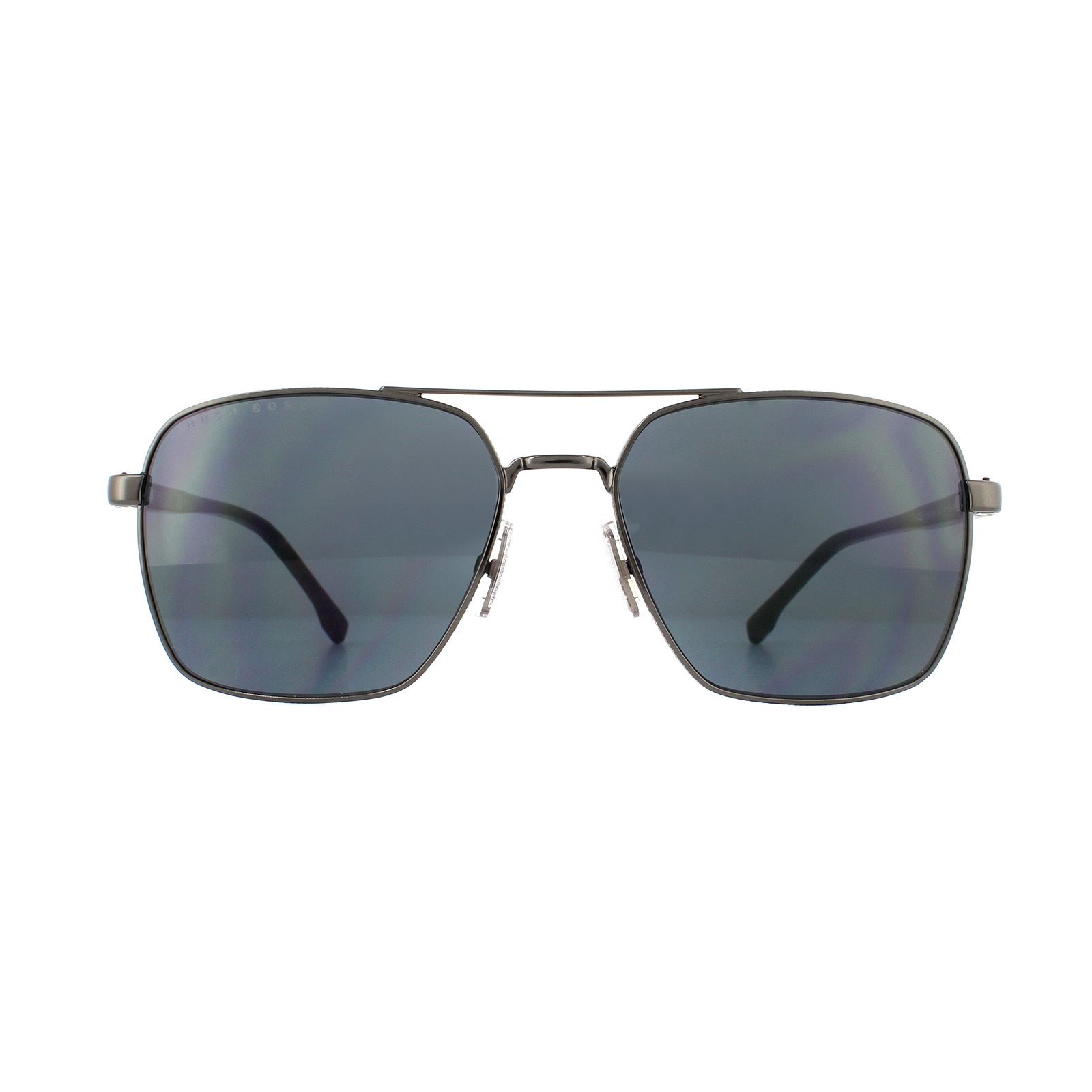 Hugo Boss Mens Sunglasses 1045/S V81 IR Dark Ruthenium Grey Blue Metal (archived) - One Size