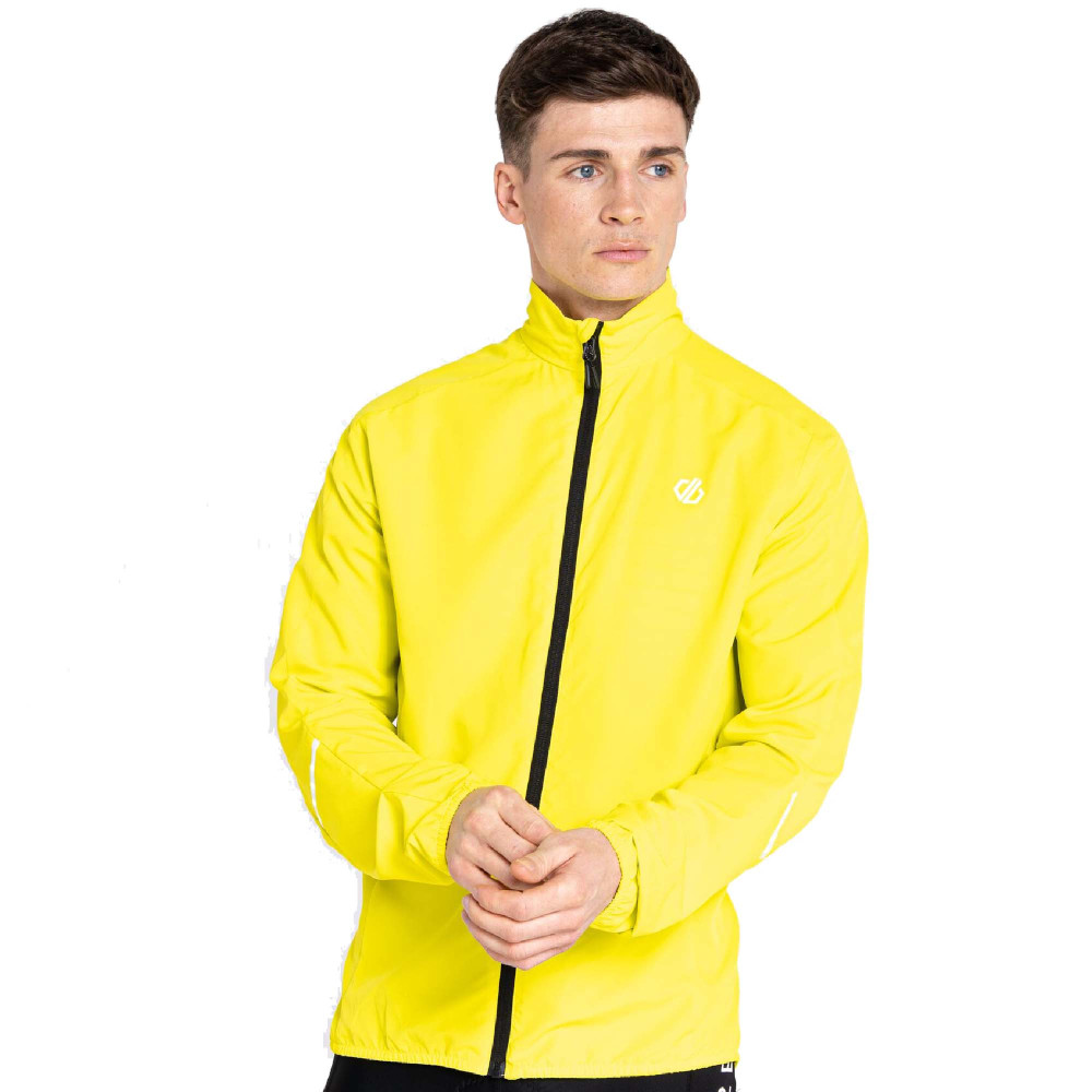 Dare 2B Mens Illume Pro Wind Shell LED Cycling Jacket - Yellow - Size Small