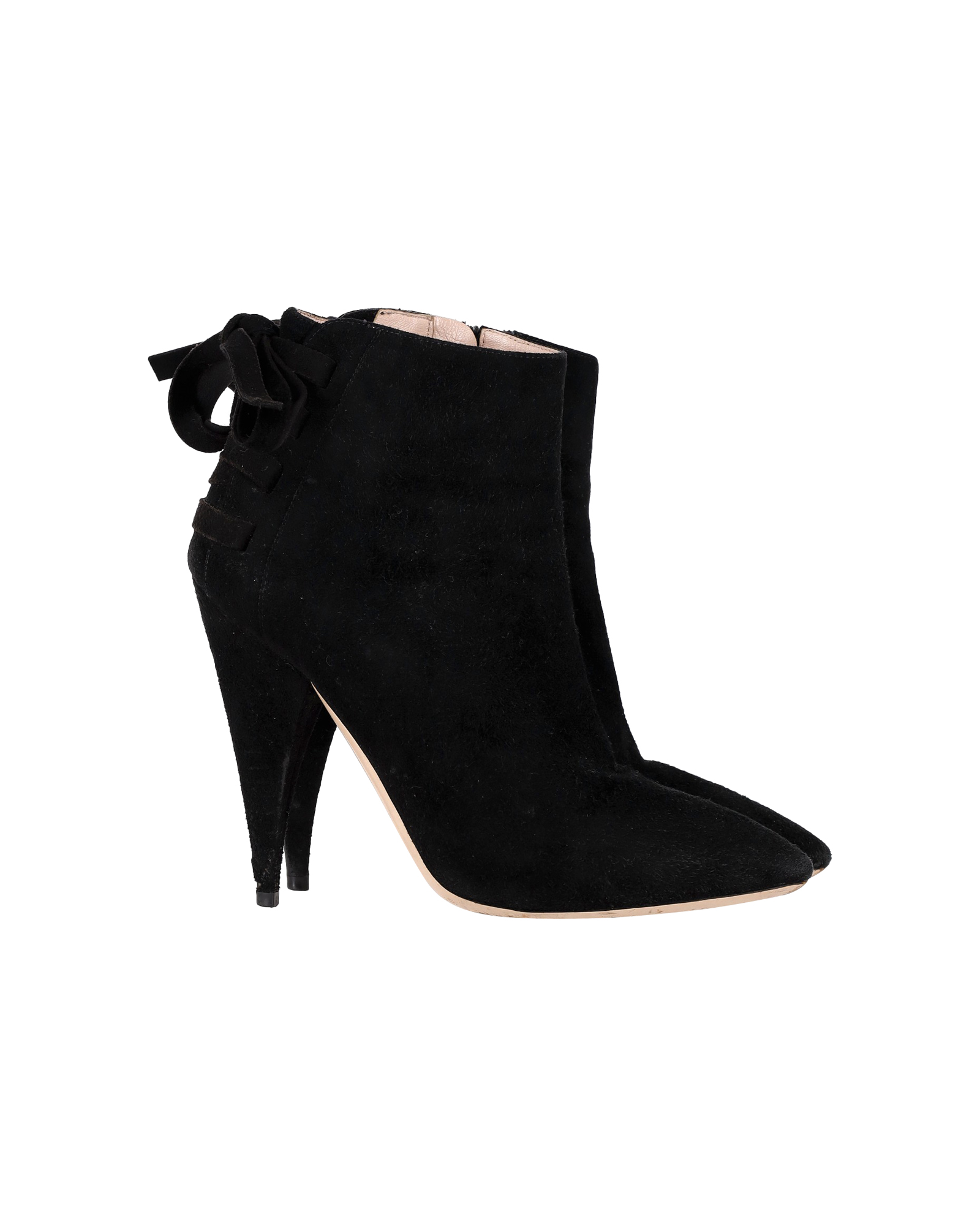 Miu Miu Pre-Owned Womens Miu Miu Ankle Boots In Black Suede - Size Uk 3