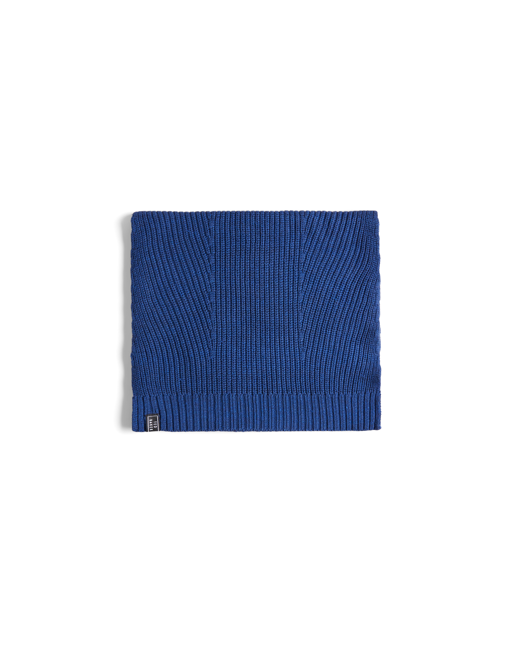 Ted Baker Mens Platet Knitted Scarf, Blue Cotton - One Size