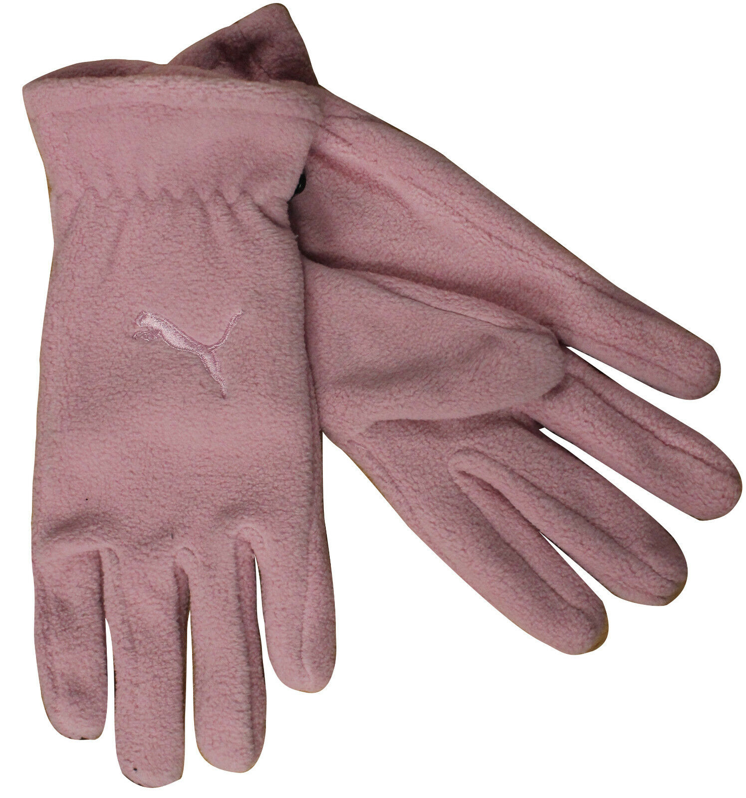 Puma Fundamentals Fleece Womens Adults Winter Gloves Pink 040861 04 UW Textile - Size Small