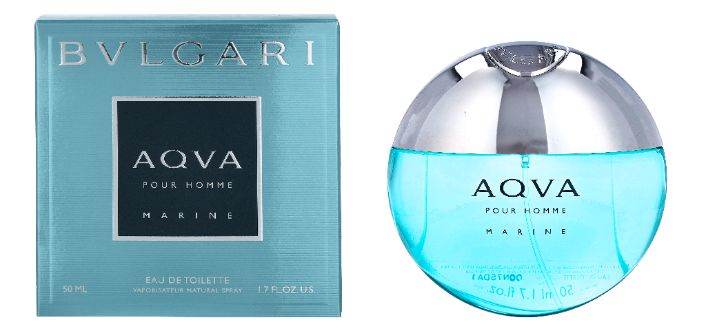 Bulgari Mens Aqva Pour Homme Marine Eau de Toilette 50ml Spray for Him - One Size