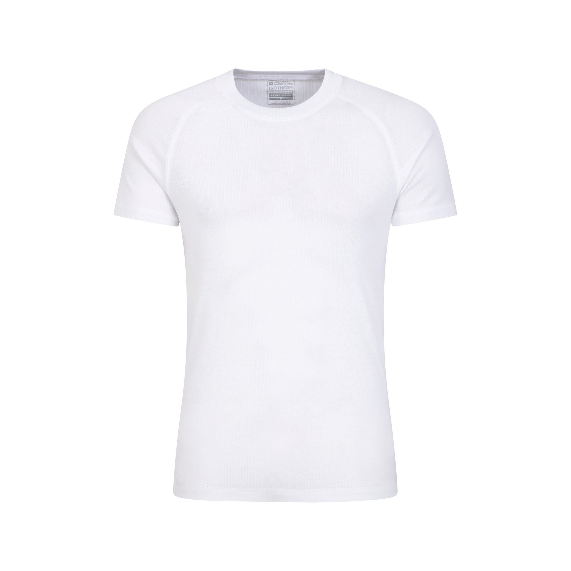 Mountain Warehouse Mens Talus Round Neck Short-Sleeved Thermal Top (White) - Size Small