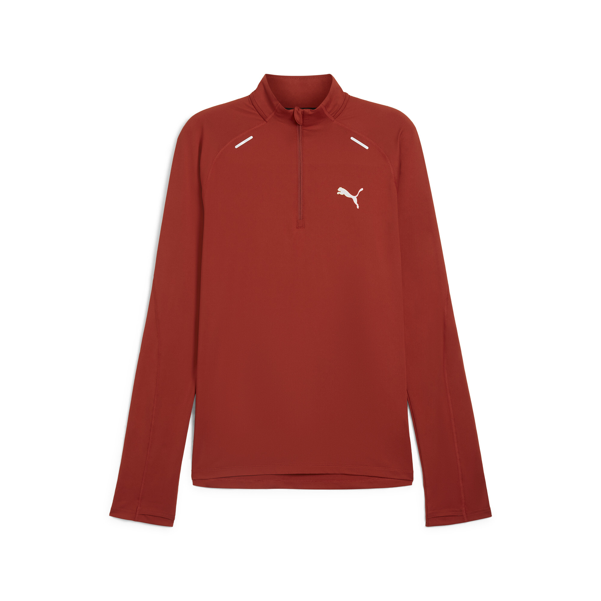 Puma RUN CLOUDSPUN Mens Quarter-Zip Top - Red - Size 2XL