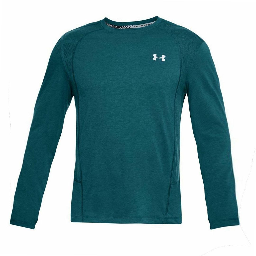 Under Armour Swyft Long Sleeve Crew Neck Teal Mens Top 1318418 716 - Size 2XL