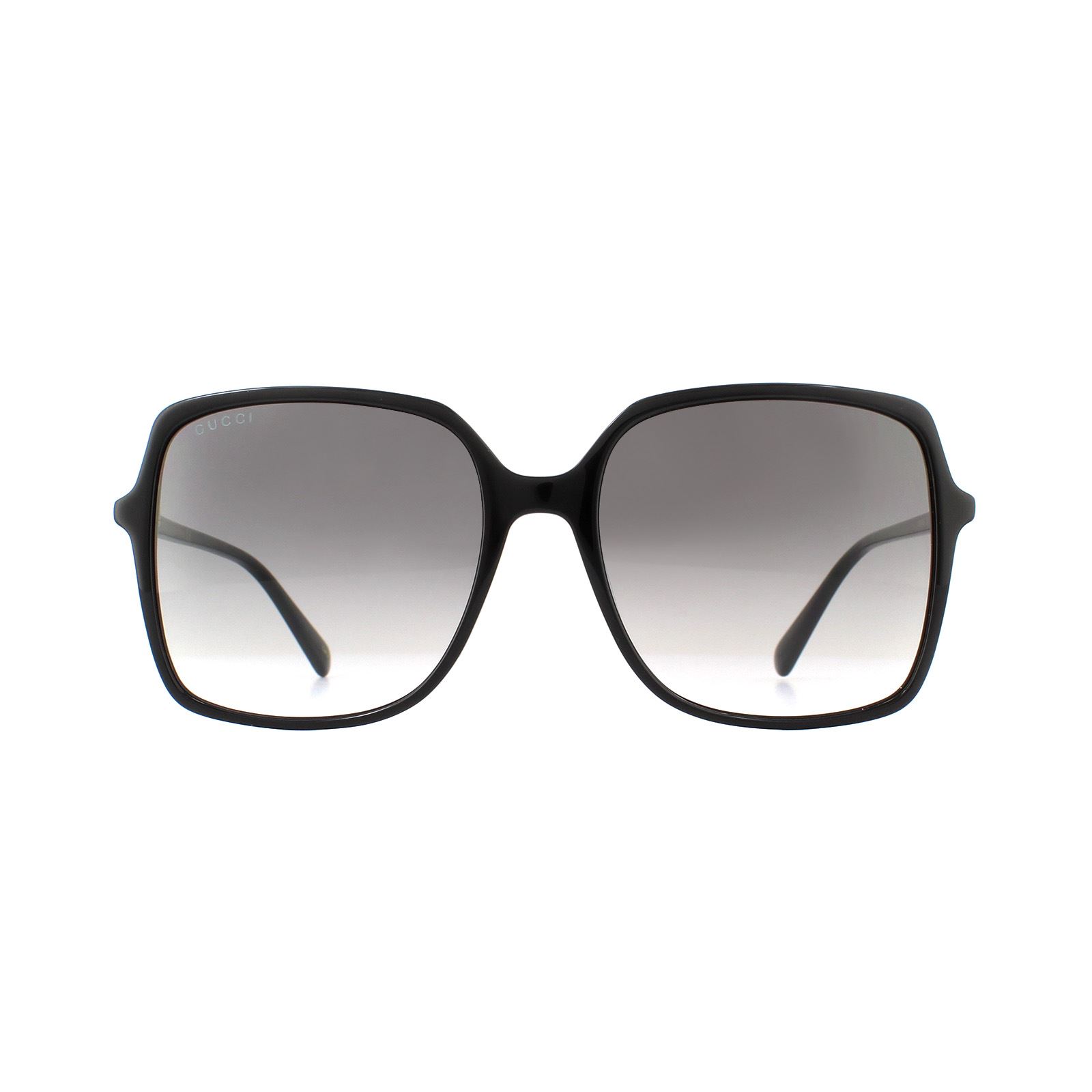 Gucci Square Womens Black Grey Gradient Sunglasses - One Size