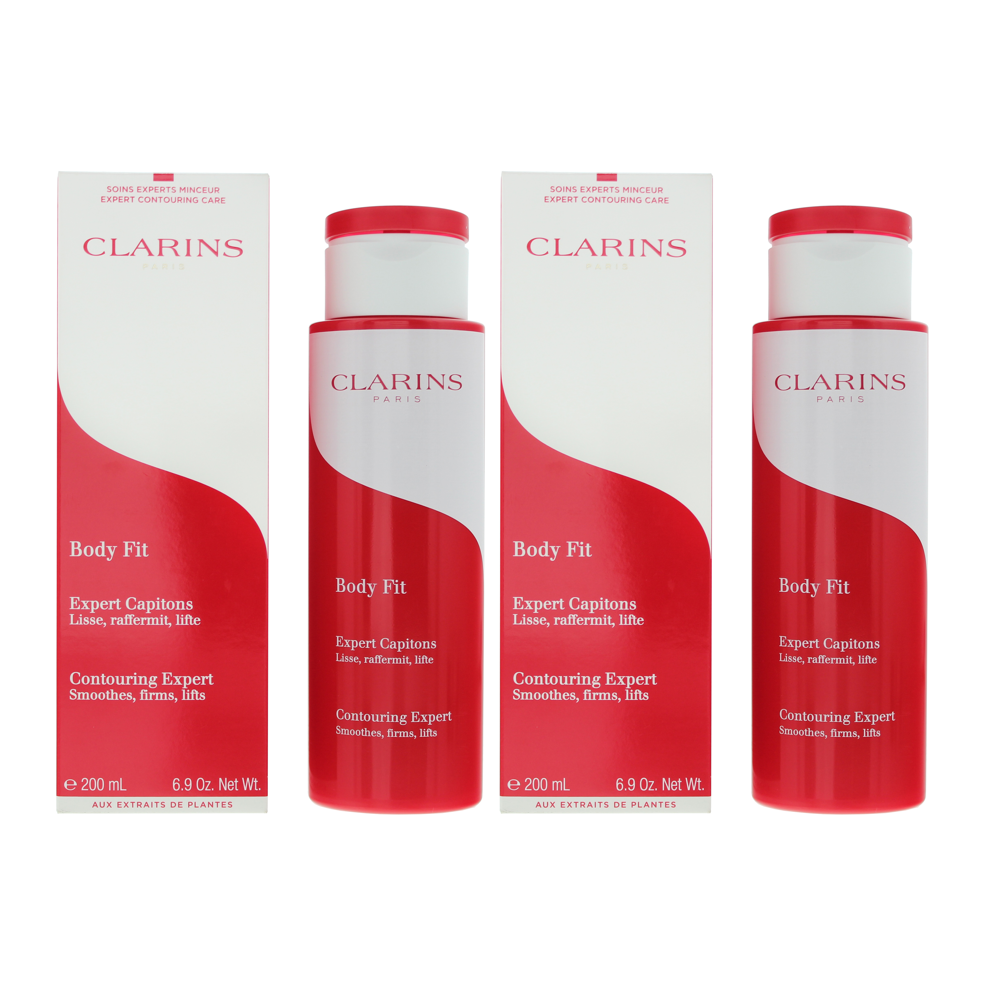 Clarins Womens Body Fit Anti-Cellulite Contouring Lotion 200ml x 2 - NA - One Size