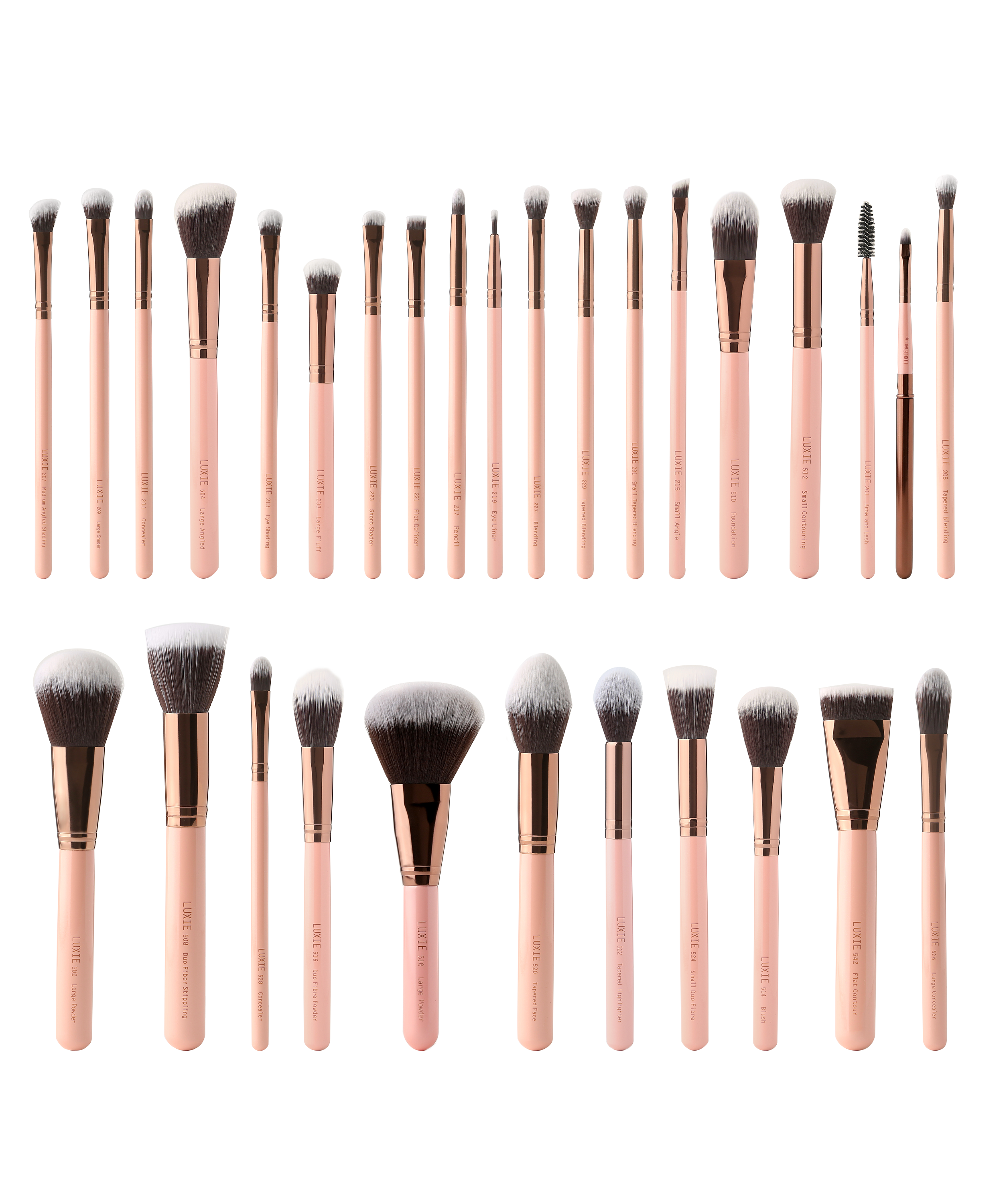 Luxie Unisex 30 Piece Rose Gold Brush Set - One Size