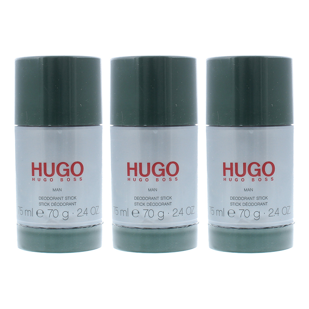 Hugo Boss Mens Man Deodorant Stick 75ml x 3 - One Size