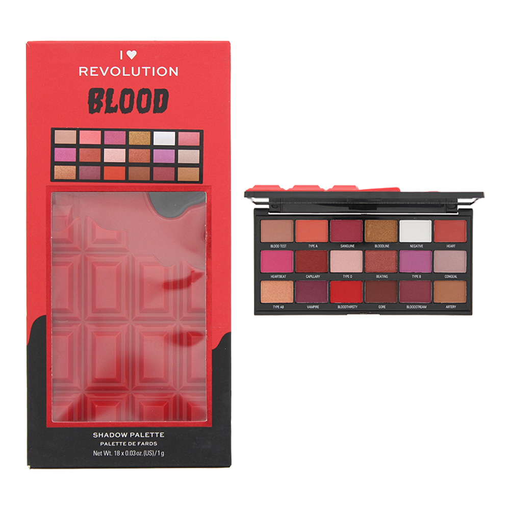 Revolution Womens I Heart Blood Eye Shadow Palette 18 x 1g - NA - One Size