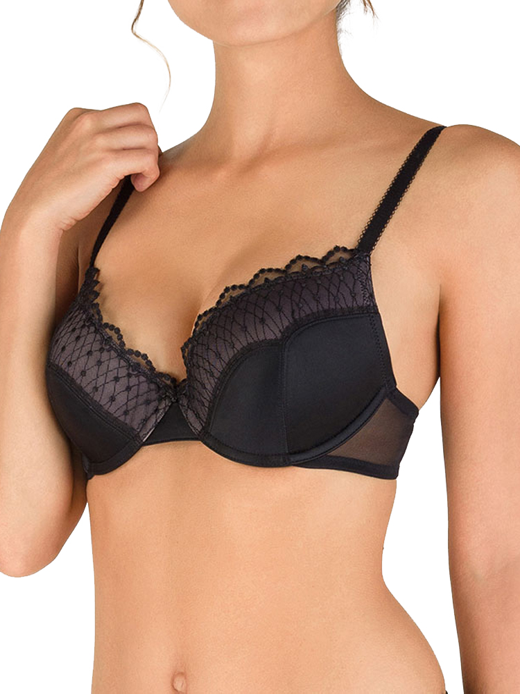 Wonderbra Womens Modern Chic Push Up T-Shirt Bra - Black - Size 30Ff