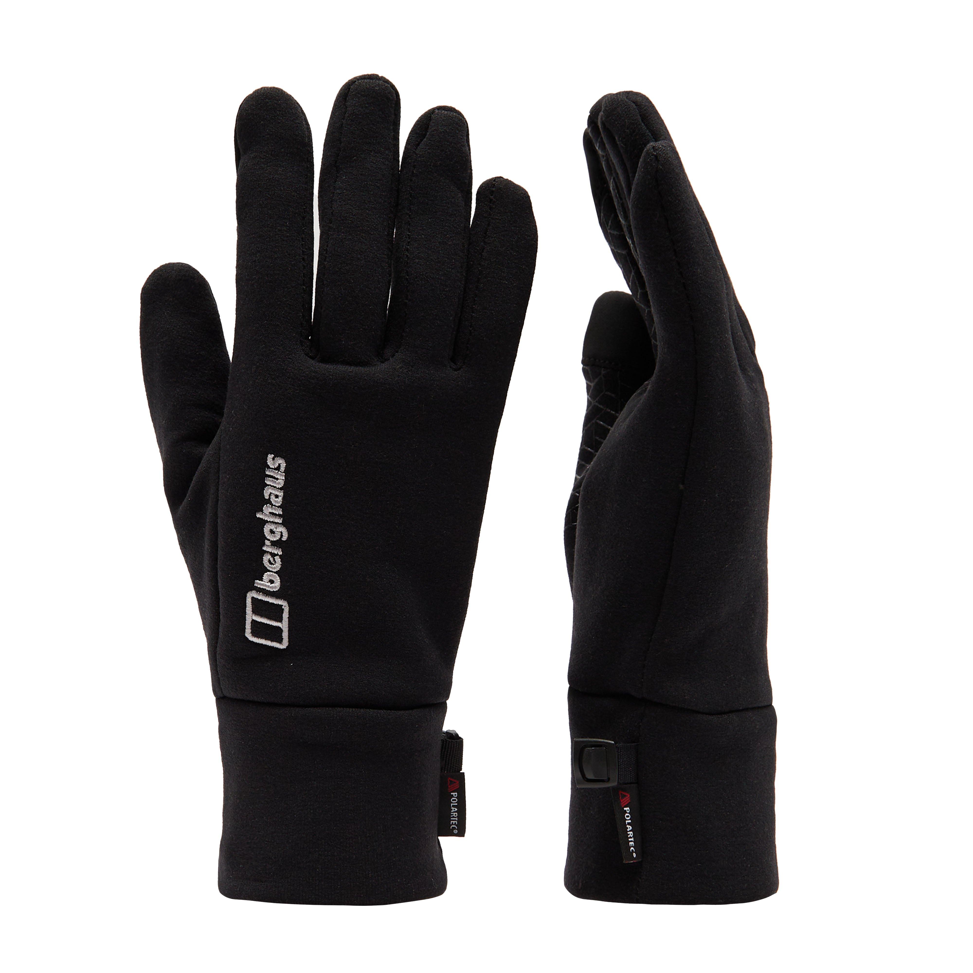 Berghaus Mens Touchscreen Compatible Comfortable and Warm Polartec Interact Gloves - Black - Size L/XL