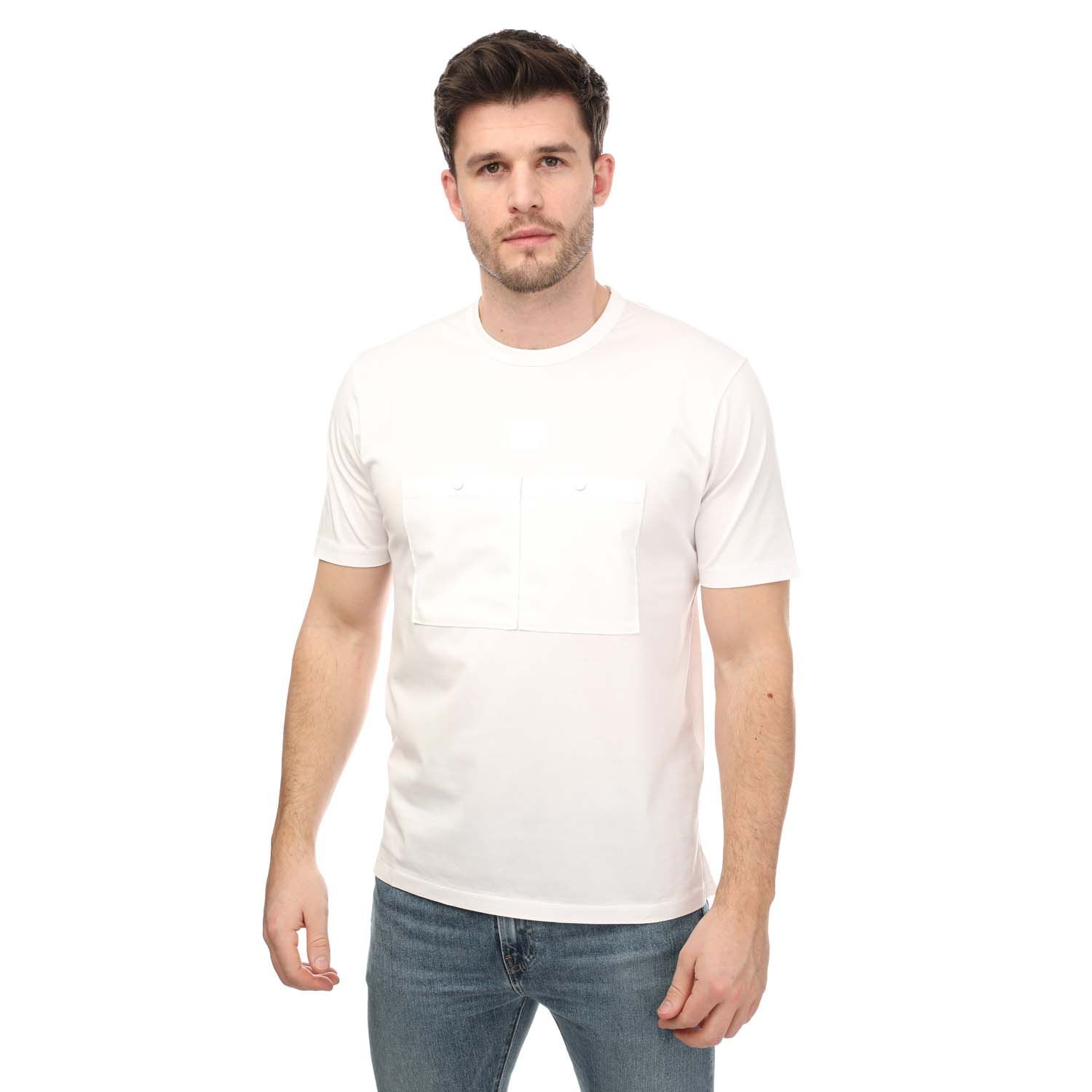 C.P. Company Mens T-Shirt in White Cotton - Size X-Large