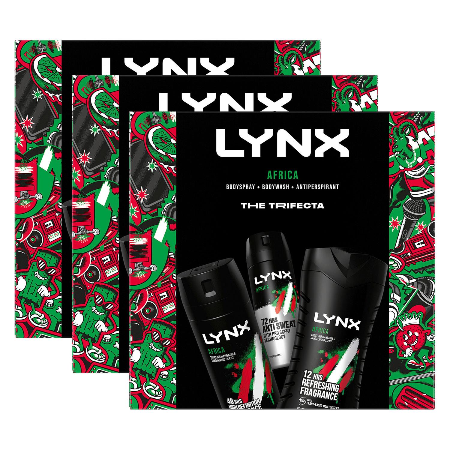 Lynx Mens Body Wash, Spray & Antiperspirant for Him, 3 Pack - One Size