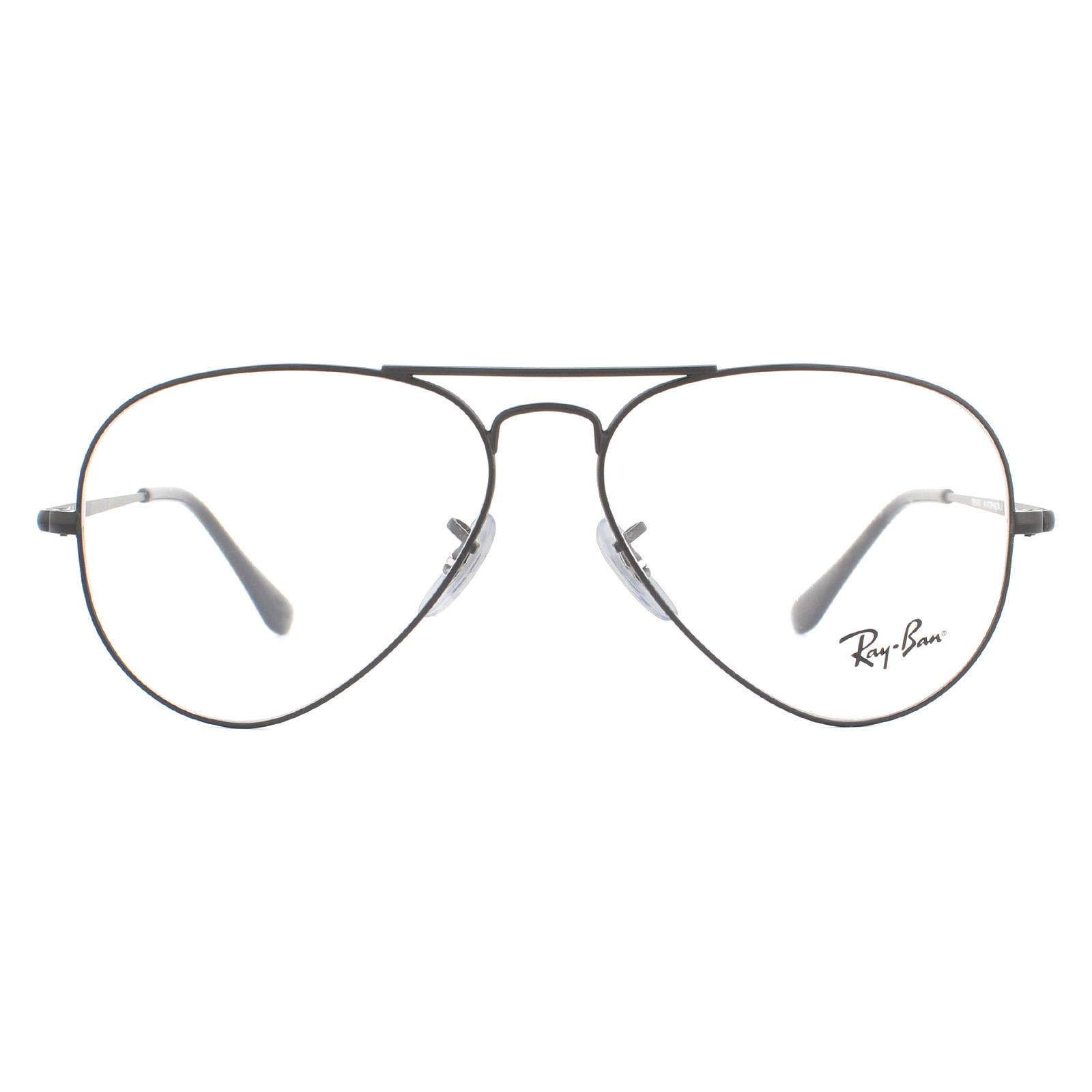 Ray-Ban Unisex Glasses Frames RX6489 2503 Black Men Women Metal (archived) - One Size