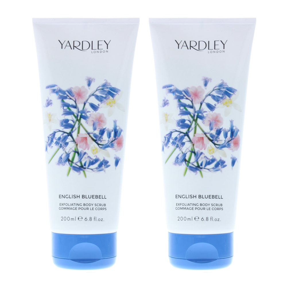 Yardley Womens English Bluebell Body Scrub 200ml For Her x 2 - One Size