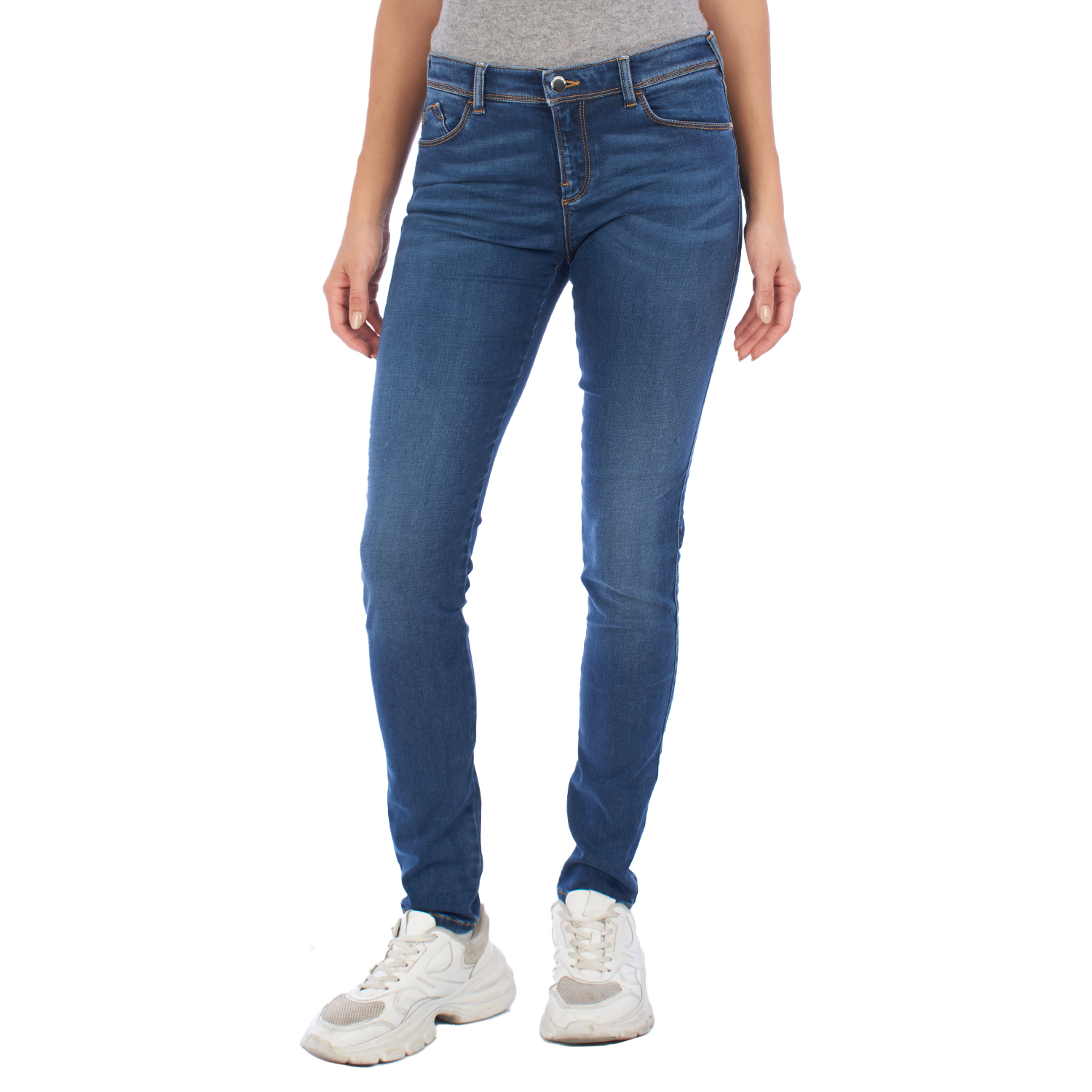 Emporio Armani Womens Skinny Jeans Mid Rise 3K2J28 Women - Blue - Size 37 (Waist)