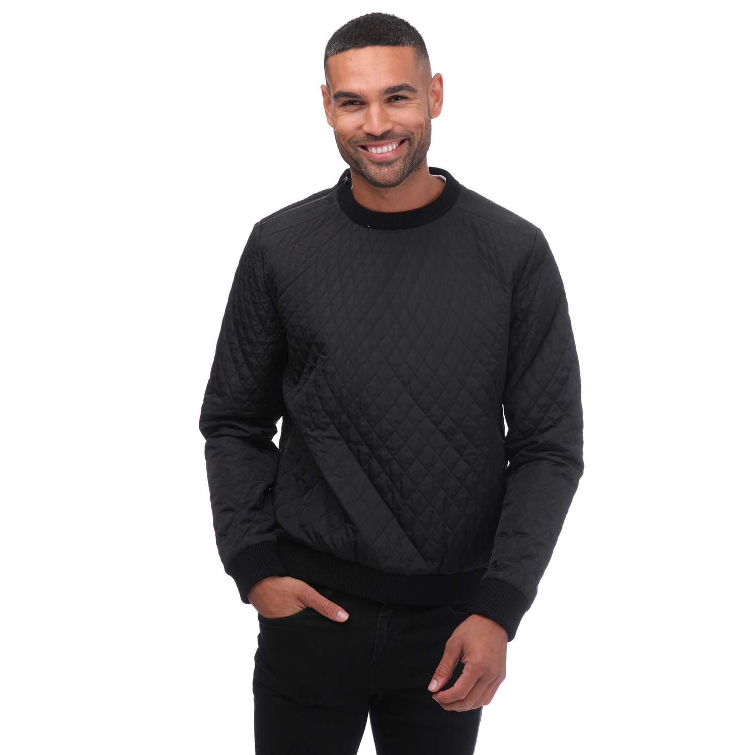 Armani Mens Crewneck Sweatshirt in Black - Size Small