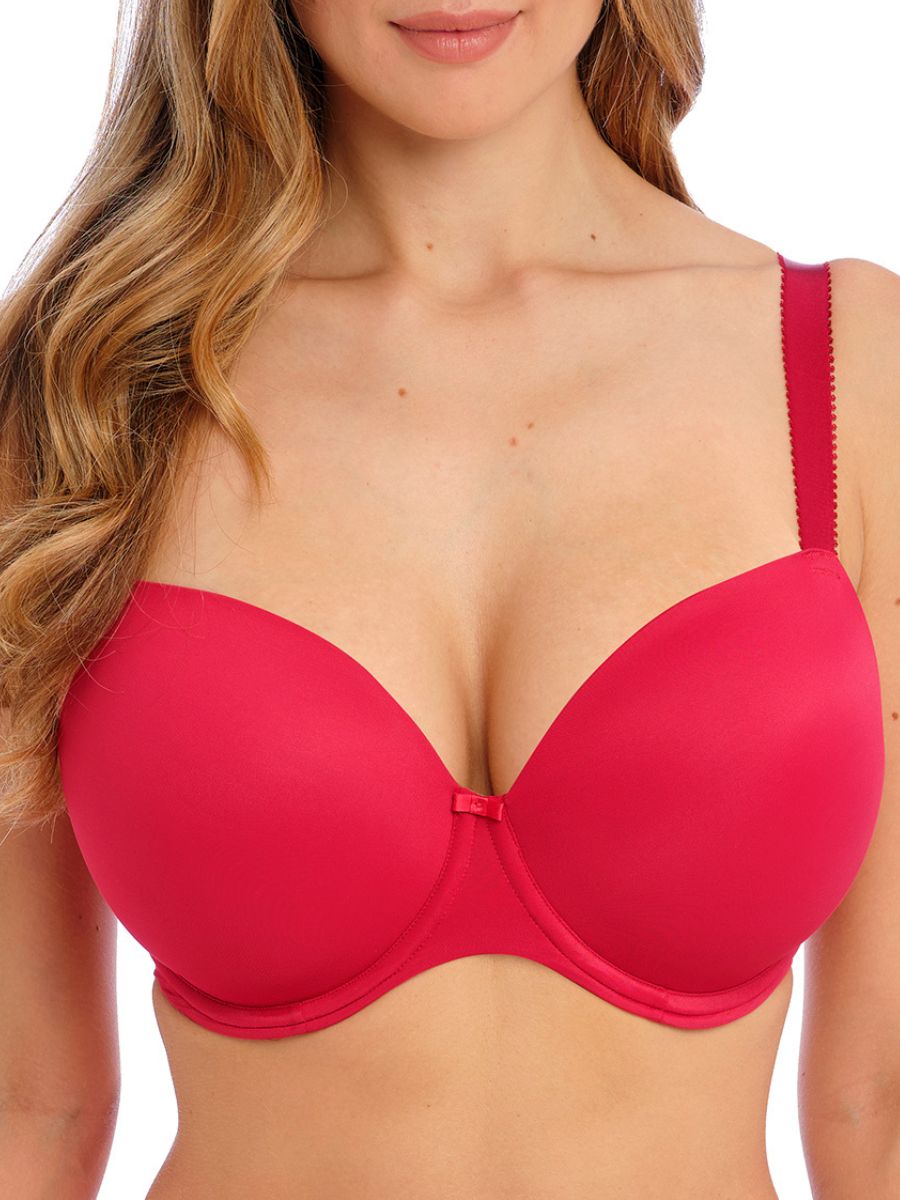 Fantasie Womens Smoothease T-Shirt Bra - Red polyamide - Size 32G