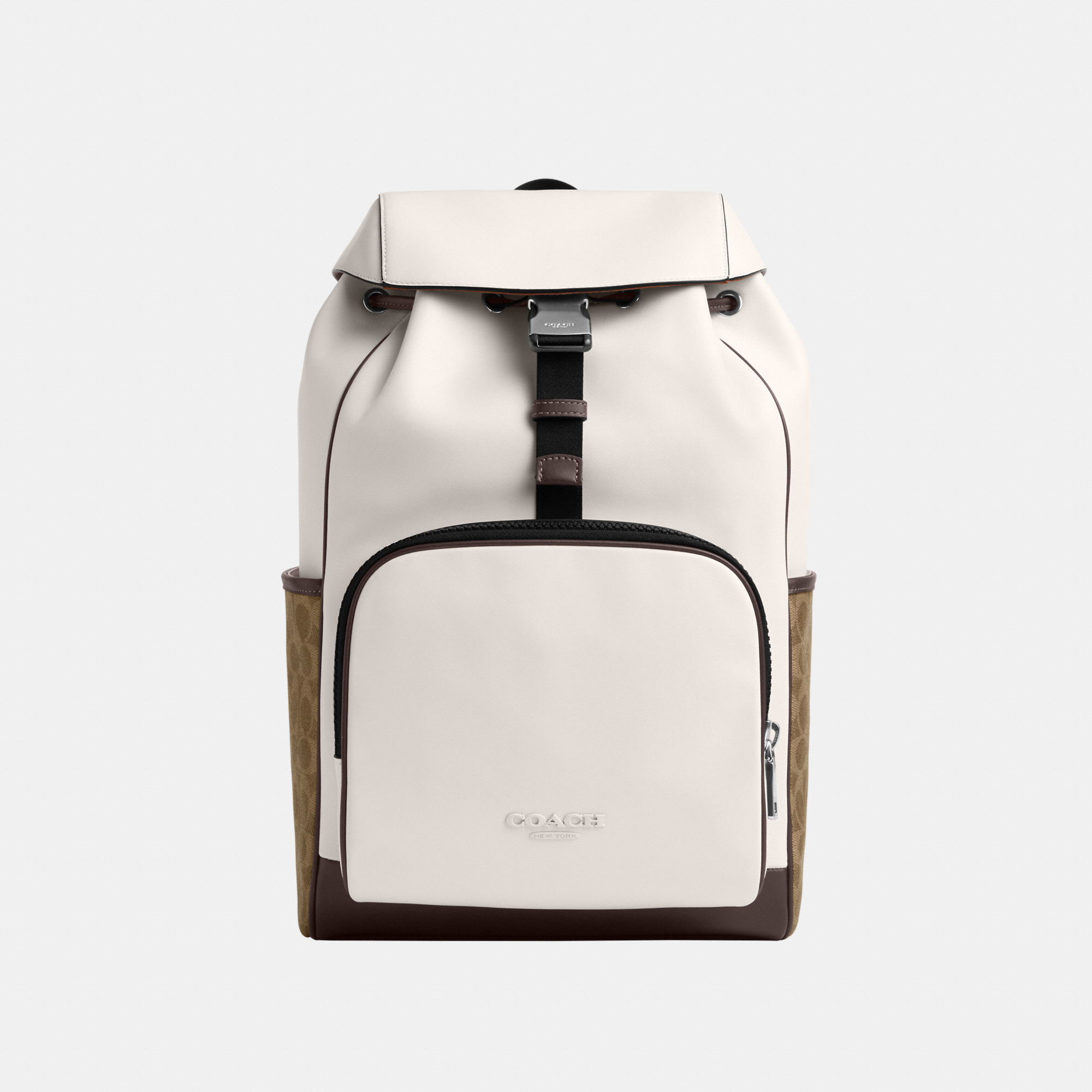 Coach Mens Racer Backpack in Signature Colorblock - Natural - One Size