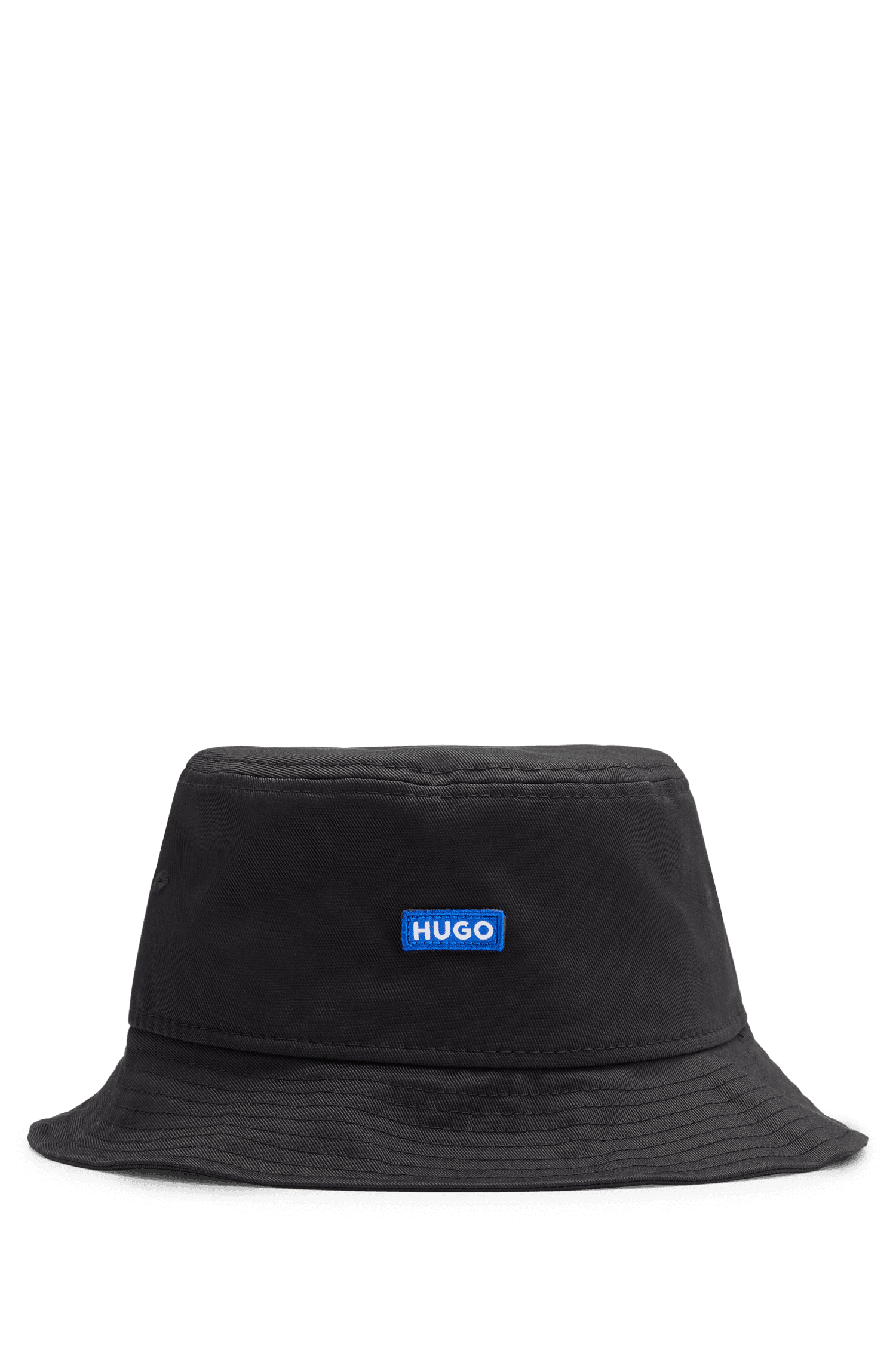 Hugo Mens Accessories Bucket Hat in Black Cotton - Size L/XL