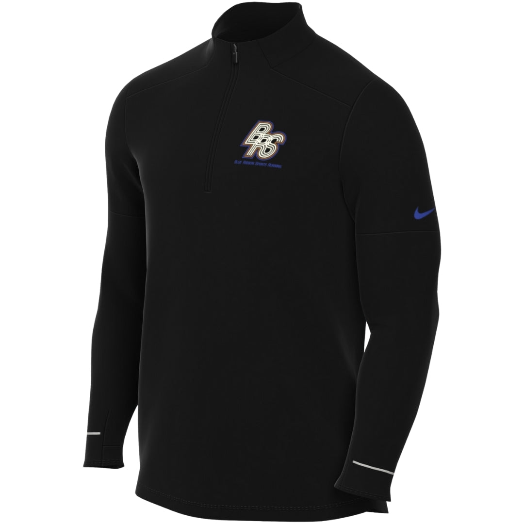 Nike Mens Blue Ribbon Sports Running Long Sleeve Black Top material_polyester - Size Small