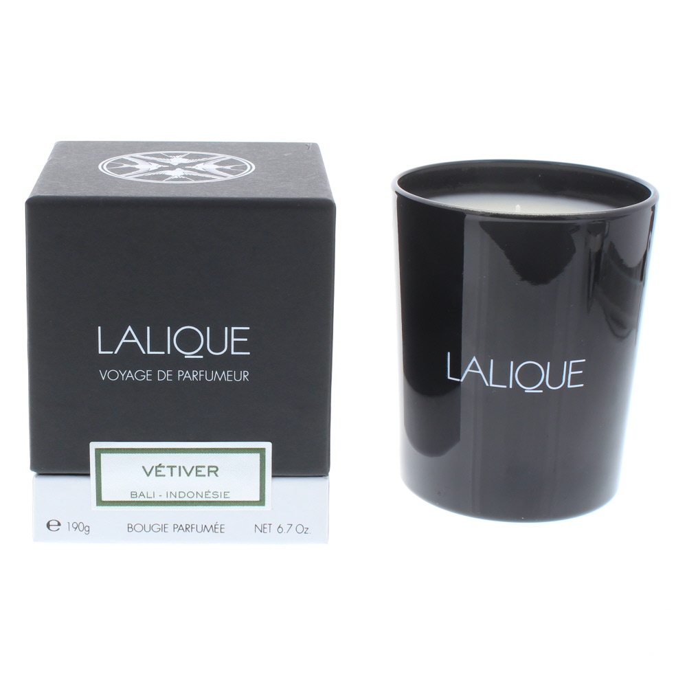 Lalique Unisex Vetiver Bali Indonesie Candle 190g - Black - One Size