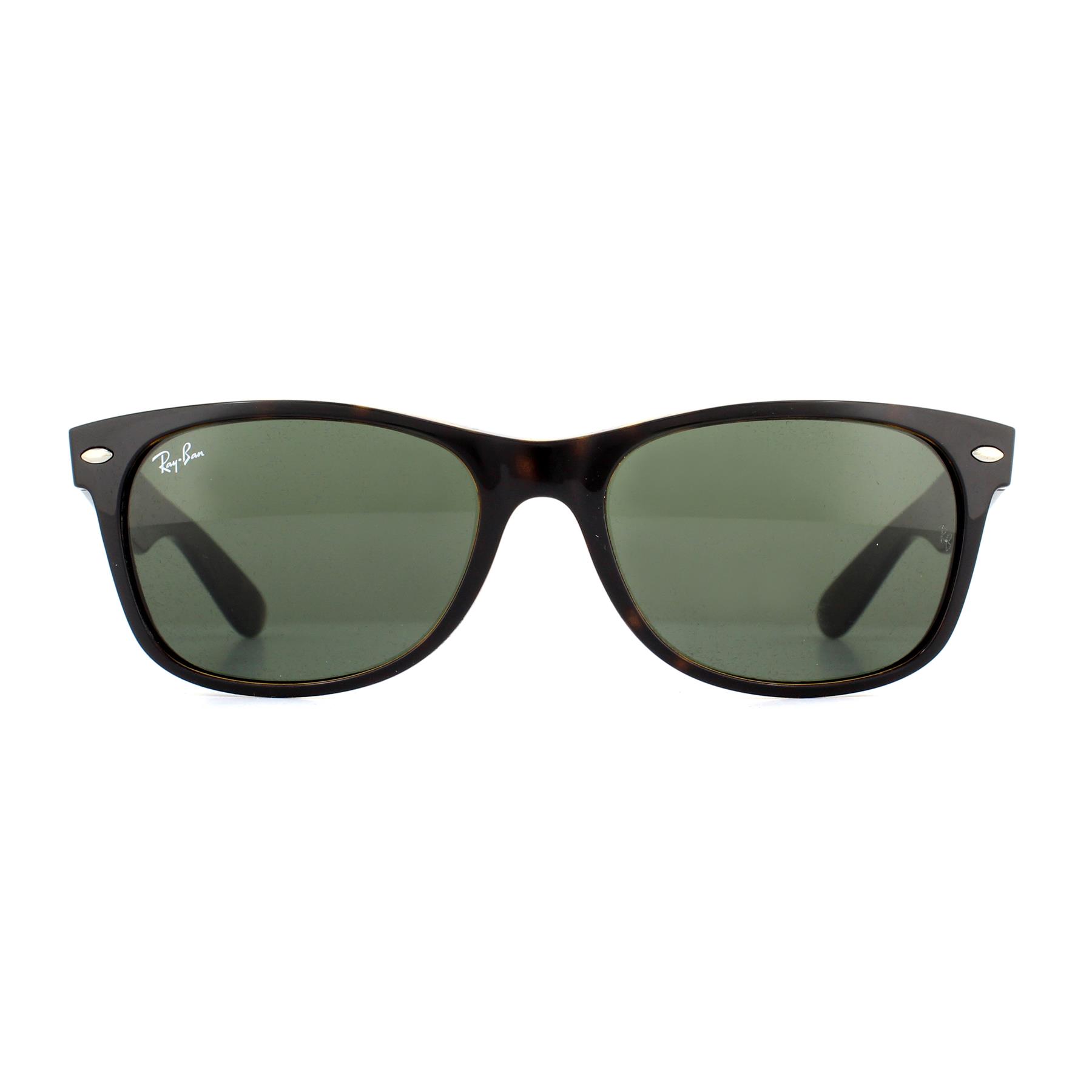 Ray-Ban Womens Sunglasses New Wayfarer 2132 902 Tortoise Green 52mm - Brown - One Size