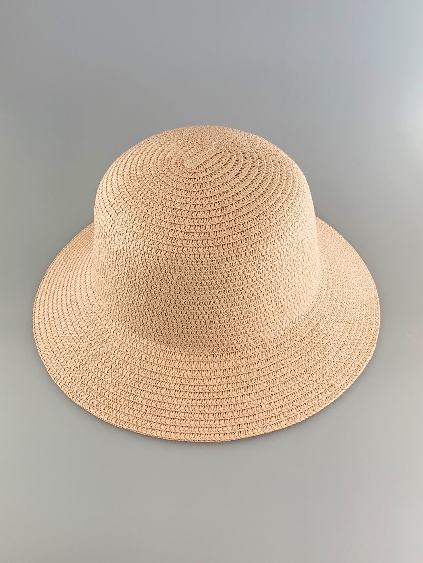 SVNX Womens Olivia Pink Woven Straw Bucket Hat - One Size