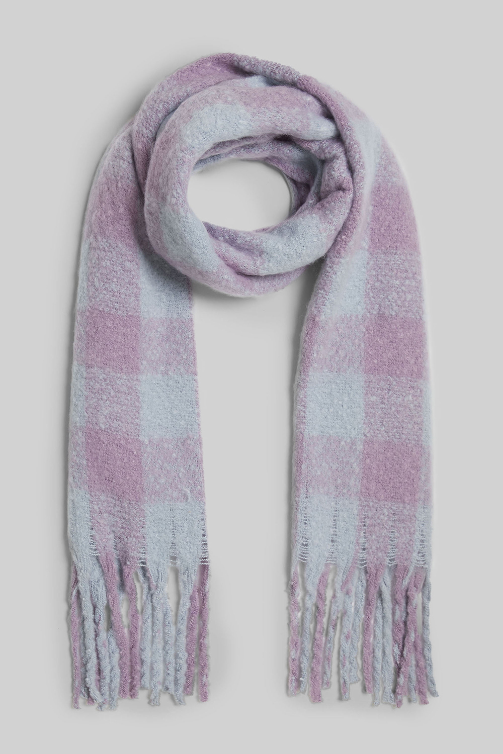 James Lakeland Womens Buffalo Check Pattern Scarf Pink - One Size