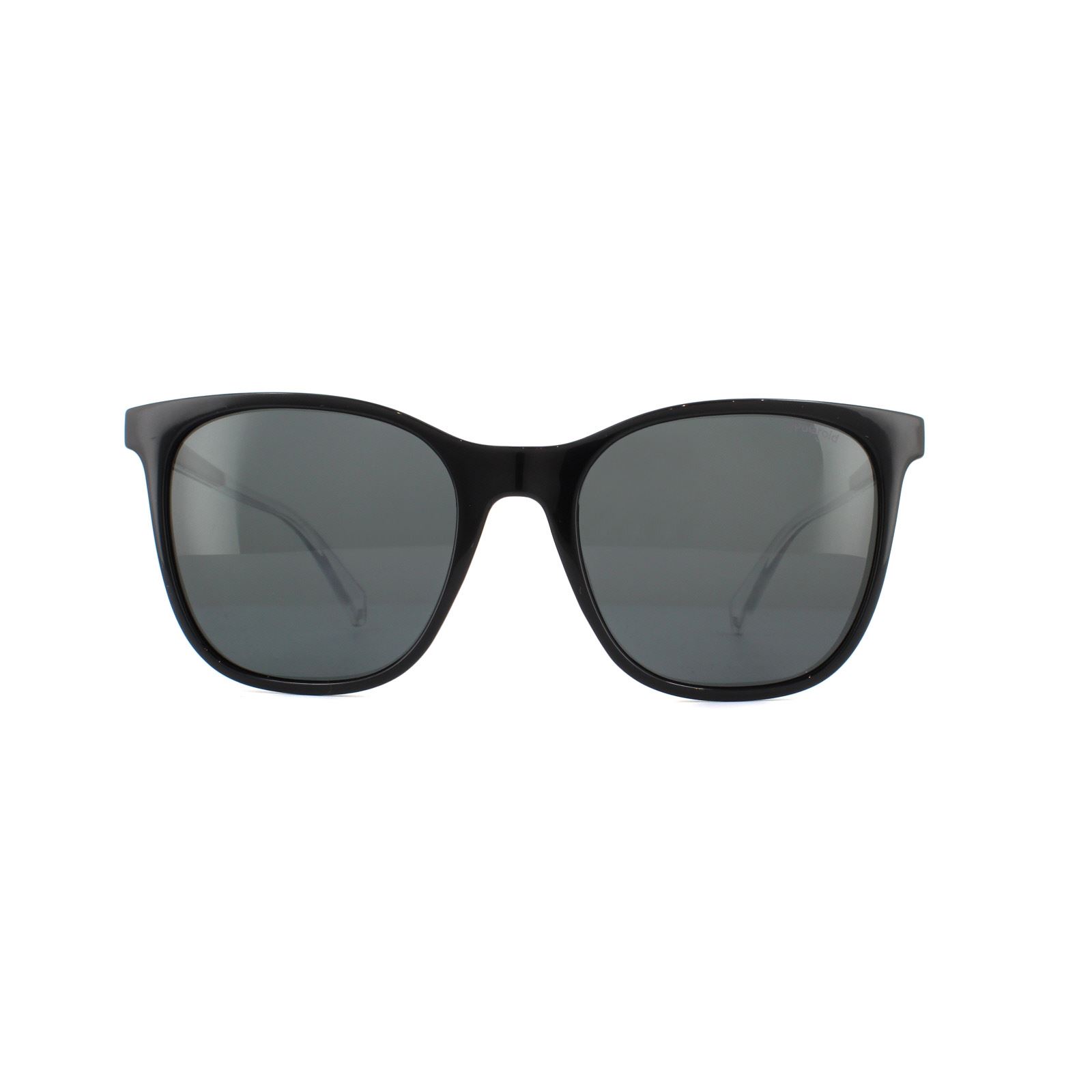 Polaroid Square Womens Black Grey Polarized Sunglasses - One Size