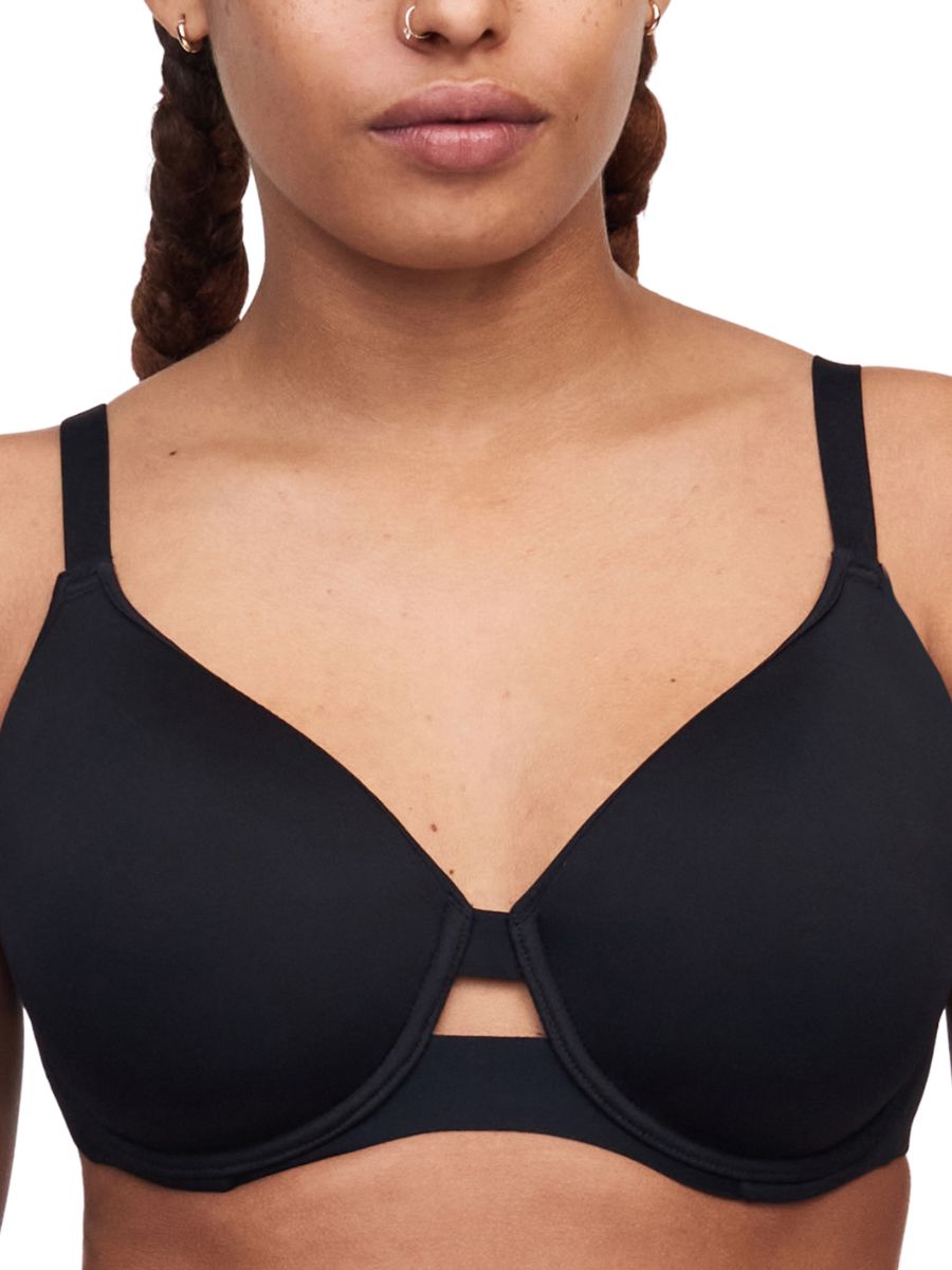 Chantelle Womens Smooth Lines Covering Spacer Bra - Black Nylon - Size 34G