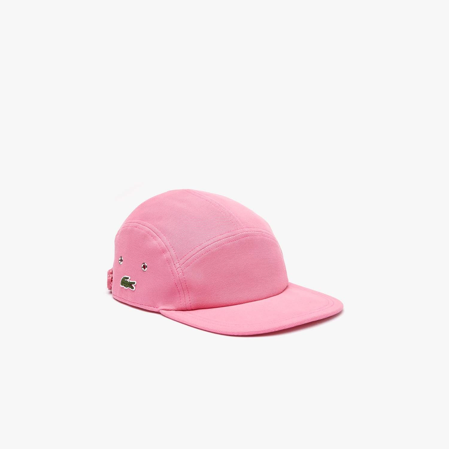 Lacoste Mens Accessories Piqué Jockey Cap in Pink - Size Medium