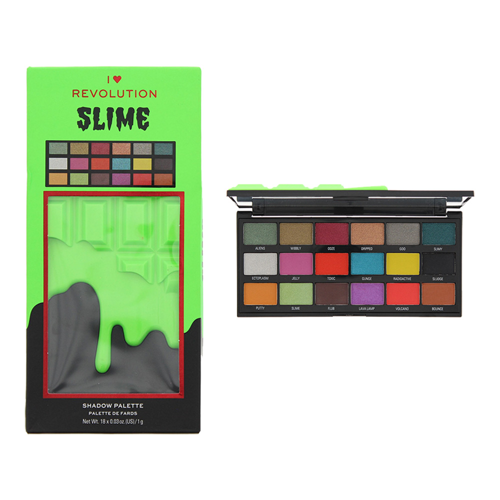 Revolution Womens I Heart Slime Eye Shadow Palette 18 x 1g - NA - One Size