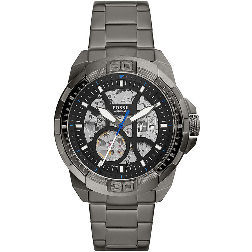 Fossil Bronson Mens Gun Watch ME3218 - Dark Grey Stainless Steel - One Size