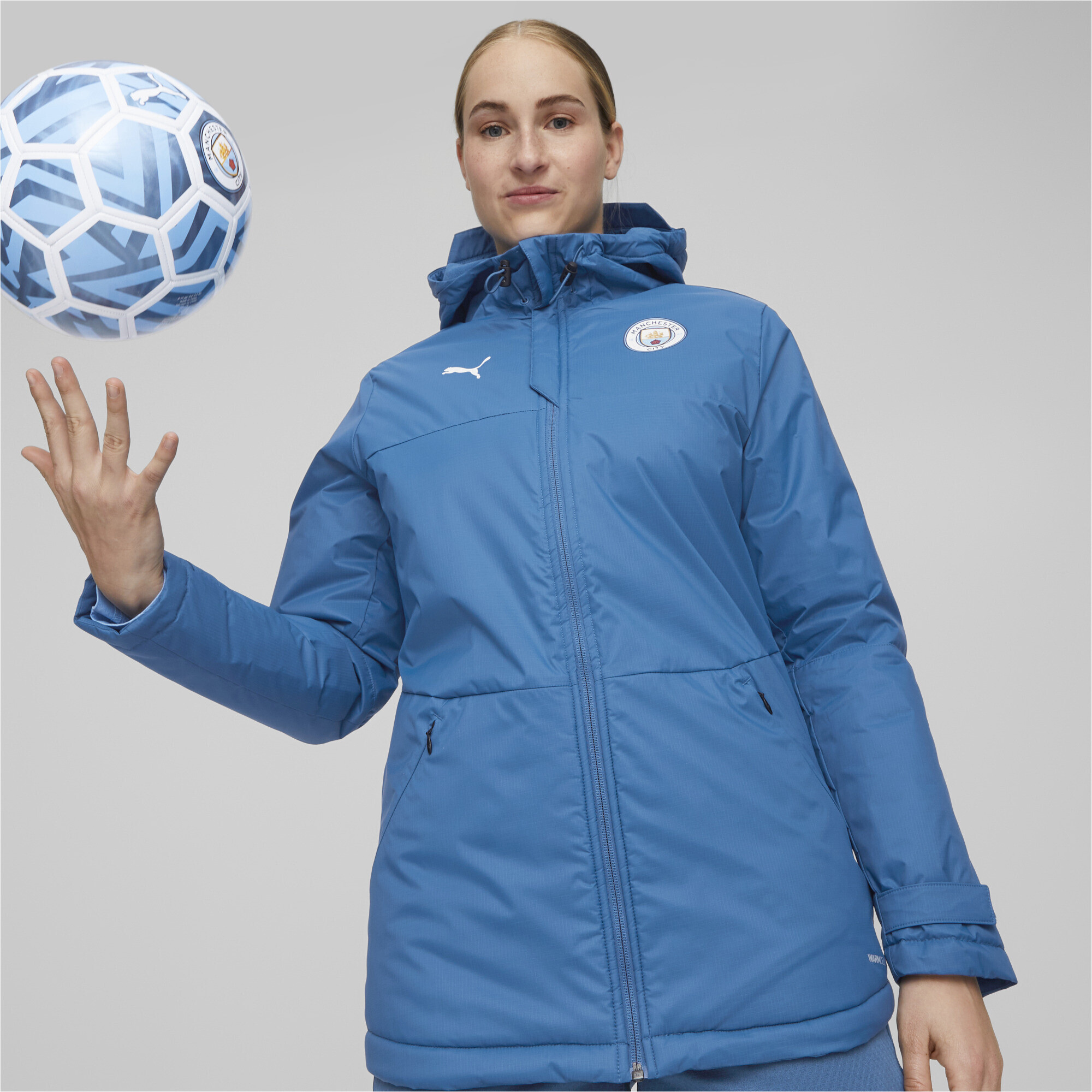 Puma Womens Manchester City Winter Jacket - Blue - Size Small