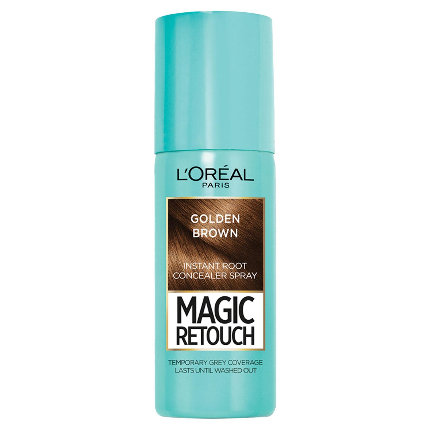 L'Oreal Paris Unisex Magic Retouch Instant Root Concealer Spray Golden Brown, 75ml - One Size