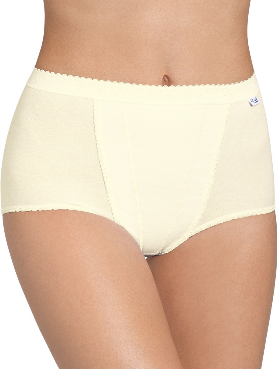 Sloggi Womens Control Maxi Briefs - Yellow Polyamide - Size Large