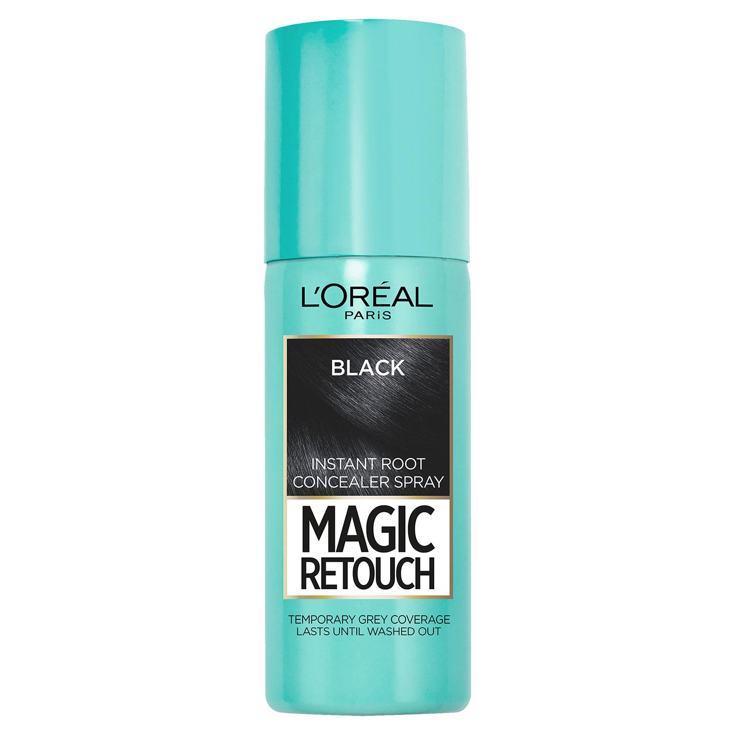 L'Oreal Paris Unisex Magic Retouch Instant Root Concealer Spray Black, 75ml - One Size