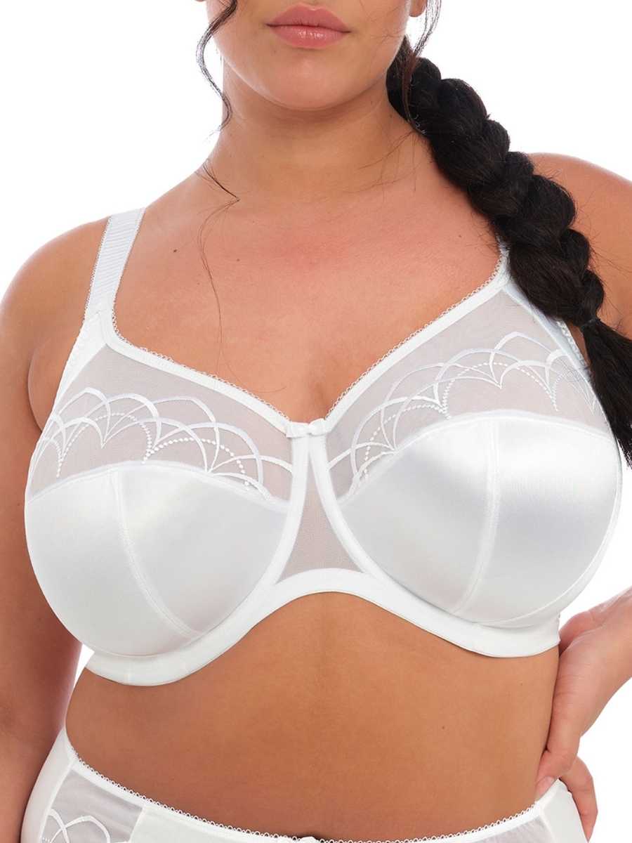 Elomi Womens Cate Bra Side Support Full Cup Underwired - White polyamide - Size 38H