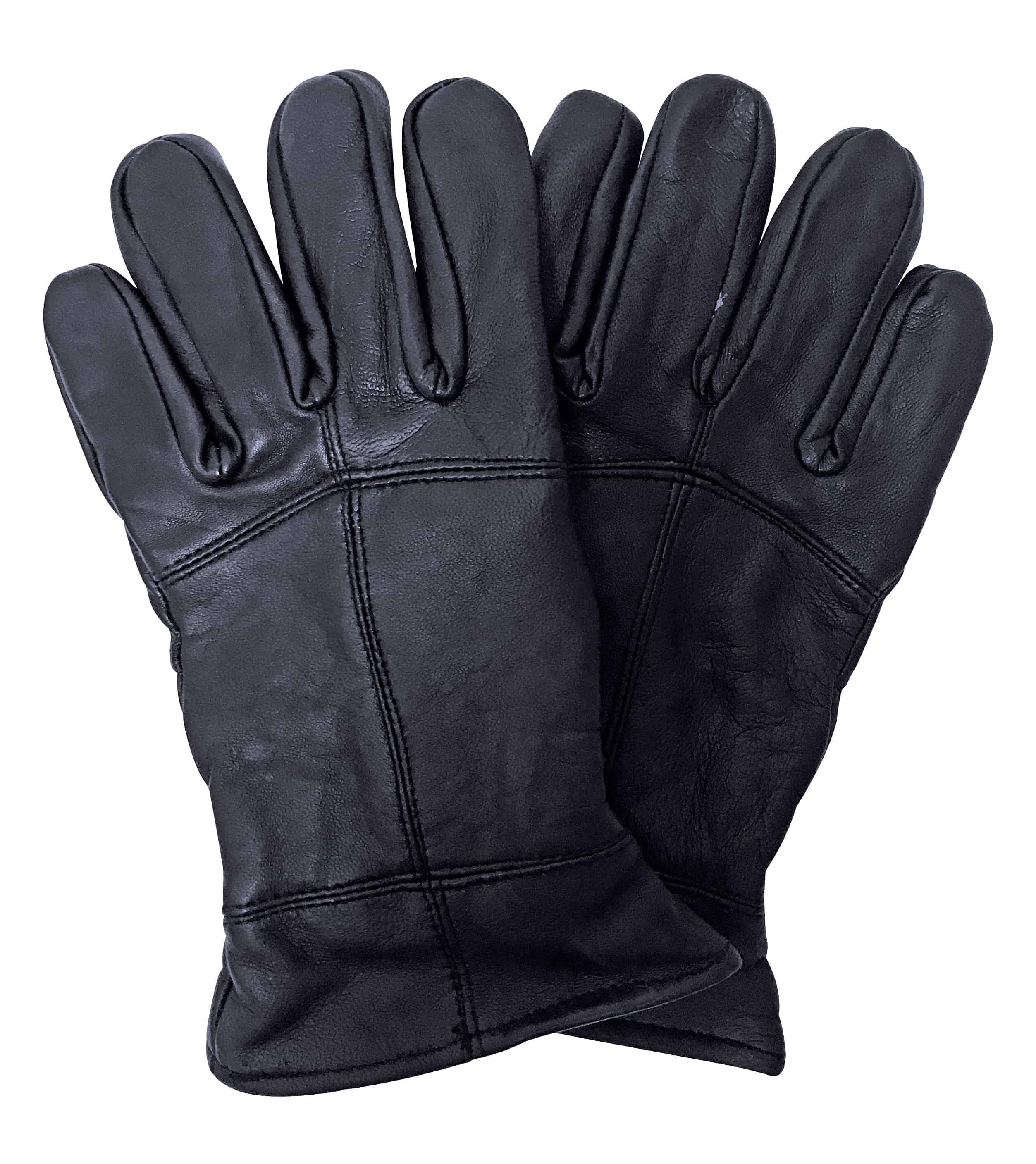 Thinsulate Mens 3M 40 gram Thermal Insulated Winter Leather Gloves - Black - Size Medium